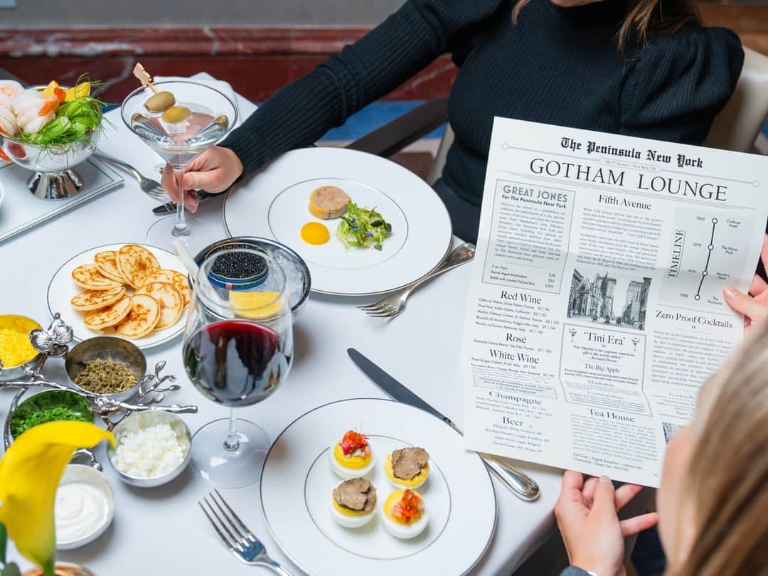 The Peninsula New Yorkのインスタグラム：「Indulge in our delectable new menu at Gotham Lounge. . . . #thepeninsulanewyork #newyorkfoodie #nyceats #gothamlounge」