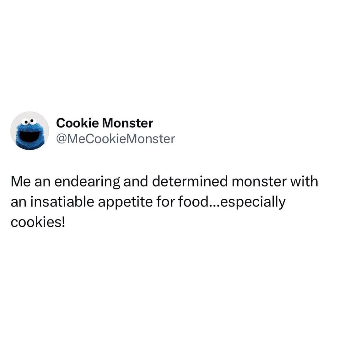 セサミストリートのインスタグラム：「C is for cookie, that's good enough for him. We love you, Cookie Monster! 💙」
