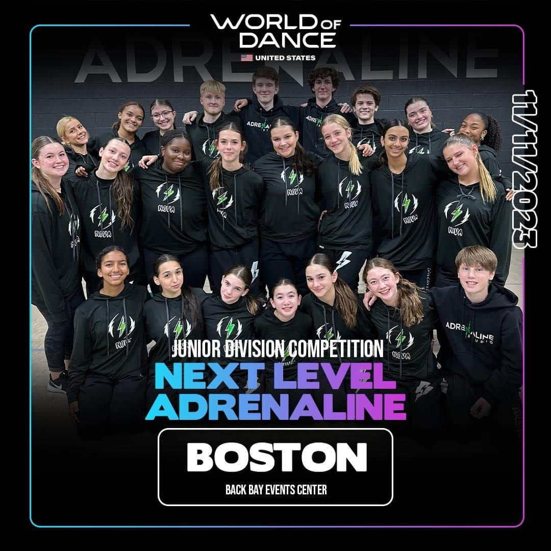 World of Danceのインスタグラム：「Give it up for our Junior Division teams that will be taking the Boston stage THIS weekend on November 11th at Back Bay Events Center! 🏆   Don’t miss out, but your tickets now at worldofdance.com!   #worldofdance #wodbos23 #wodboston」