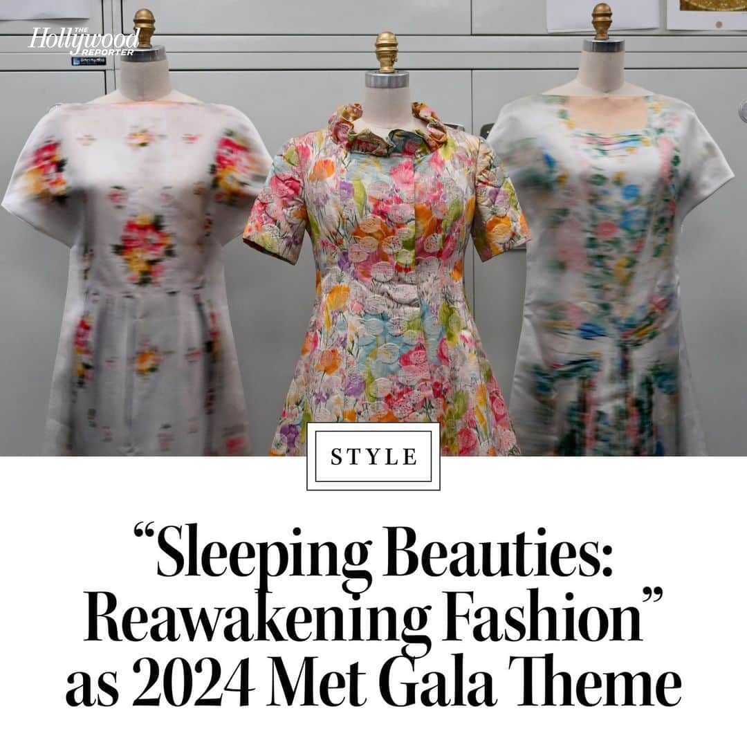 ハリウッド・リポーターのインスタグラム：「It may be time to get out those fairytale ballgowns. The theme of the next #MetGala has been unveiled: “Sleeping Beauties: Reawakening Fashion.” ⁠ ⁠ The “sleeping beauties” referred to in the title of the show are actually treasured garments in The Costume Institute of the Metropolitan Museum of Art's collection that are so fragile, they need to be housed in special glass “coffins,” curators said. Head to the link in bio for more details on the upcoming annual event.」