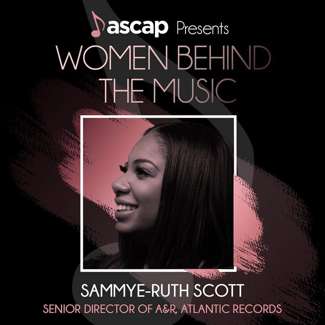 ASCAPのインスタグラム：「Atlantic Records Senior Director of A&R Sammye-Ruth Scott is an ASCAP Women Behind the Music Honoree. Her goal is to create lasting entertainment experiences in the ever-evolving hip-hop community. She's doing just that with her recent successes, which include signing rising star Kaliii; striking a deal with Kodak Black’s “Super Gremlins” producer ATL Jacob; and co-A&R on A Boogie Wit Da Hoodie’s double platinum Hoodie SZN.   The Spelman alumna has been selected as a Woman of Empowerment by Lobos 1707; as one of Atlanta’s Top 20 Under 30 Millennials in 2017 and was a featured speaker at the A3C Festival & Conference, BAMS CONX in Boston, Spelman and Morehouse Colleges and more. In her spare time, she devotes time to Meals on Wheels, Project Go Dark Internships, Reading with Rari and other charitable organizations. We celebrate you, Sammye!」