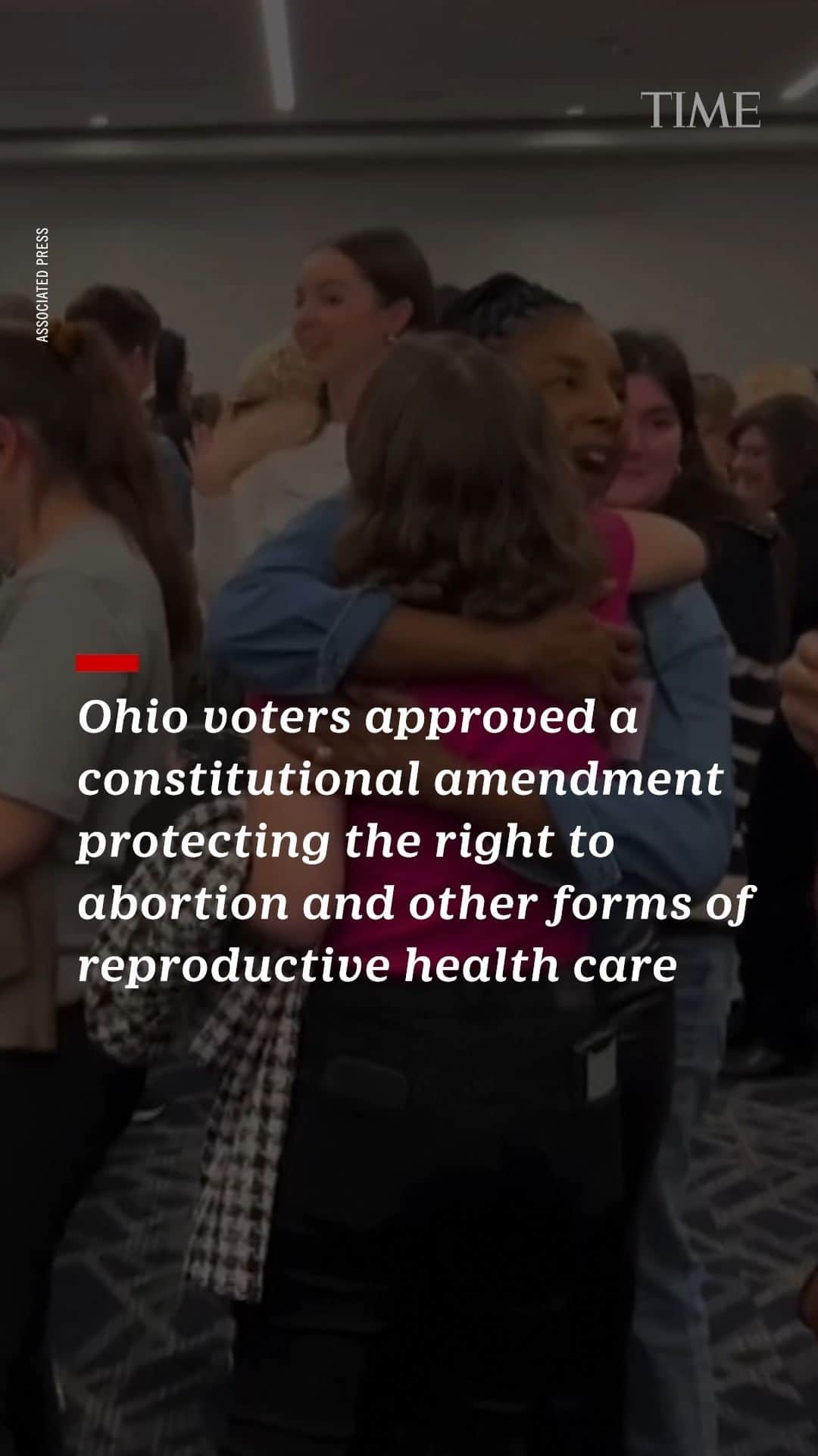 TIME Magazineのインスタグラム：「Ohio votes to guarantee an individual right to abortion and other kinds of reproductive health care.」