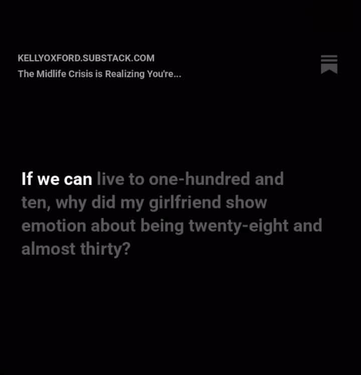 ケリー・オックスフォードのインスタグラム：「I wrote a newsletter about midlife crisis and aging but have a million more thoughts on how we are still thinking and talking about it  in such an archaic way.  PLEASE SUBSCRIBE TODAY IN BIOOOOO!!」