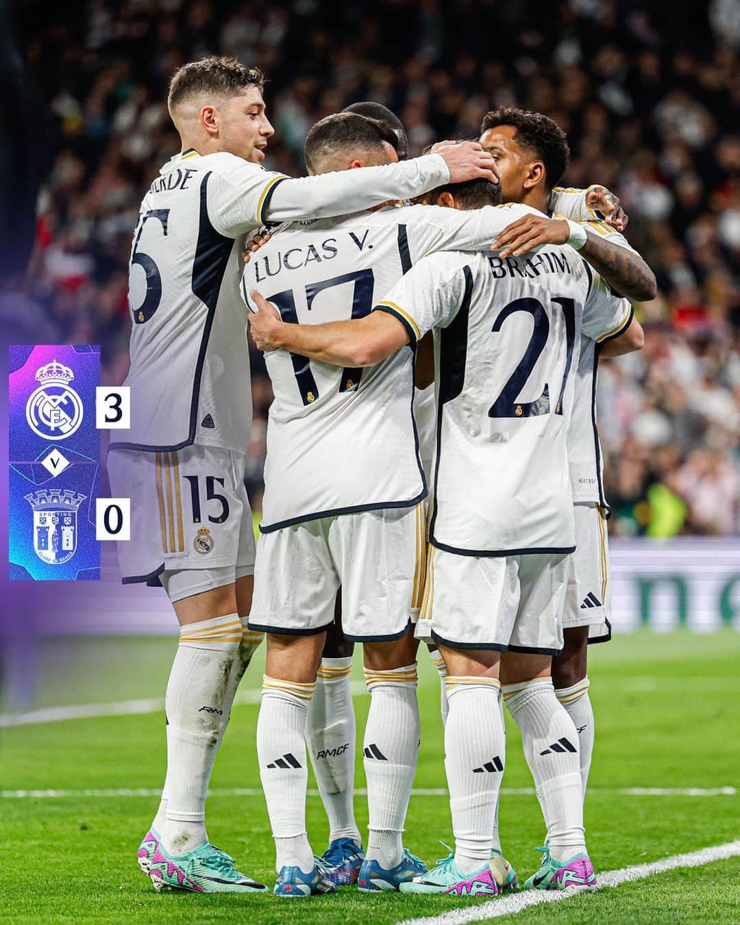 レアル・マドリードさんのインスタグラム写真 - (レアル・マドリードInstagram)「Real Madrid 3-0 Braga ⚽ 27' @Brahim ⚽ 58' @ViniJr ⚽ 61' @RodrygoGoes #UCL」11月9日 6時51分 - realmadrid