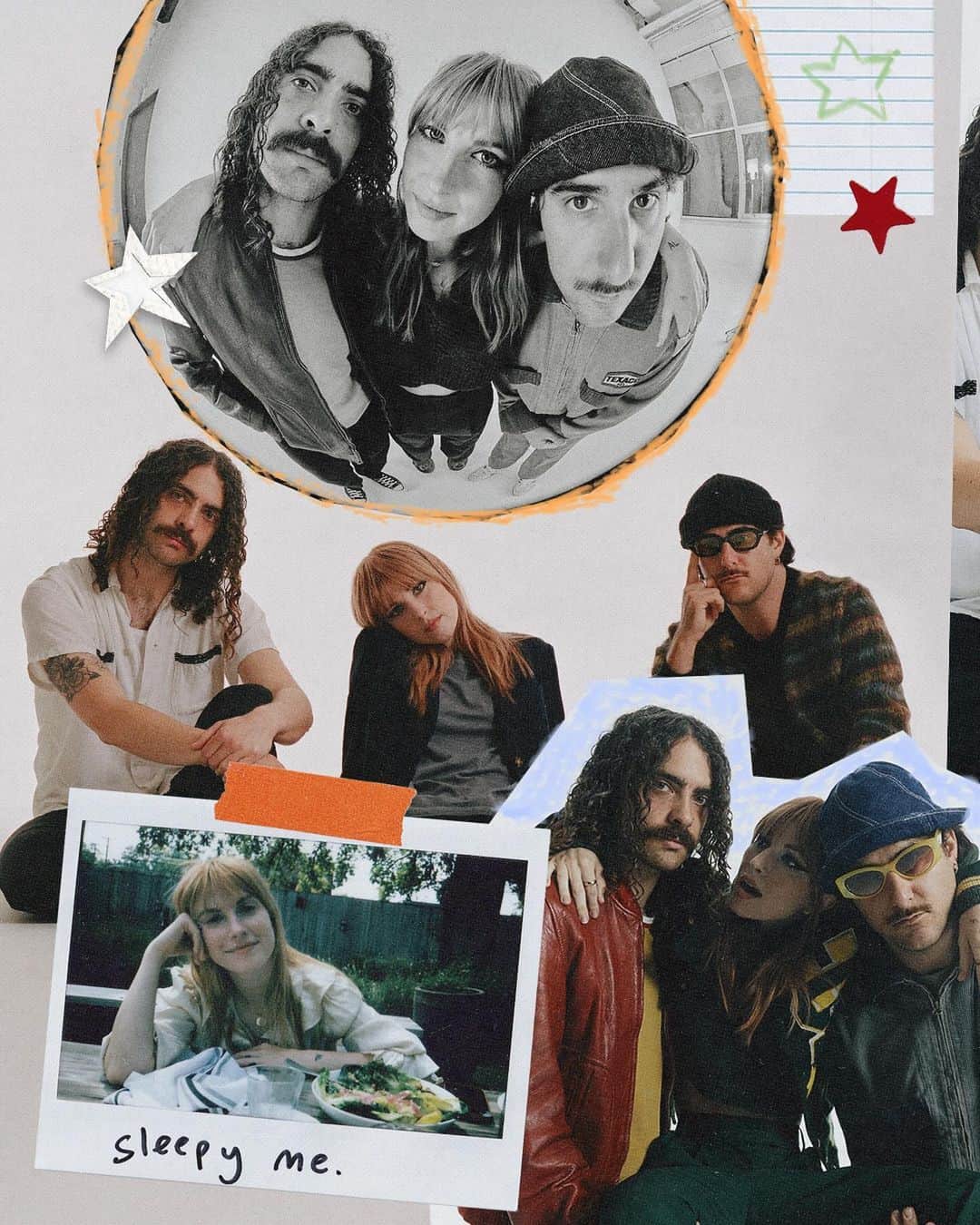 Paramoreのインスタグラム：「🗞️ This is not a story about a chosen one. This is a story about how three star-crossed teenagers found each other at the exact right time when they needed connection and community - banding together to become the very best of friends despite being catapulted head-first by an unrelenting universe into nearly two decades of extreme trials and tribulations. Some would call it growing up, but what Zac Farro, Hayley Williams, and Taylor York have collectively experienced as cross-generational beloved band, Paramore, feels somewhat more akin to the infamous astrological phenomenon: a Saturn Return.  Usually beginning around the age of 27, it seems apt that Paramore's Saturn Return arrived a decade early, having already been forced into a pressure-cooker of adult responsibilities and adult conflict forming the band so early in their youth. Anyone less tenacious would have given up, and would have been valid in doing so, but it's funny how rock-bottom darkness can shine a new light over your life - not to show a way back, but instead to help you forge a new path forward. It's been a rollercoaster, to say the least, but Paramore have always defied gravity with a cat-like mettle.  In advance of the band's much anticipated return to New Zealand and Australia this month (during which they will play the biggest sold-out Australasian shows of their career), Coup De Main is invited to visit the band in their adopted hometown of Nashville, Tennessee. Over brunch, I temporarily experience what it's like to be part of the tight-knit trio: an entire secret language of never-ending in-jokes, chaotic ADHD segues, and the unconditional support of a chosen family who have proven time and time again that they will always find their way home to each other.  𝕆𝕦𝕣 𝕟𝕖𝕨 @paramore 𝕔𝕠𝕧𝕖𝕣 𝕤𝕥𝕠𝕣𝕪 𝕚𝕤 𝕠𝕦𝕥 𝕟𝕠𝕨 - 𝕝𝕚𝕟𝕜 𝕚𝕟 𝕓𝕚𝕠 𝕥𝕠 𝕣𝕖𝕒𝕕 𝕠𝕦𝕣 𝕟𝕖𝕨 𝕚𝕟𝕥𝕖𝕣𝕧𝕚𝕖𝕨 𝕨𝕚𝕥𝕙 @tayloryorkyall @yelyahwilliams @zacfarro 🧡  interview: shahlin graves design: @lola.jacob photography: @zacharygray styling: @lindseyhartman hair + makeup: @colormebrian ⏰」