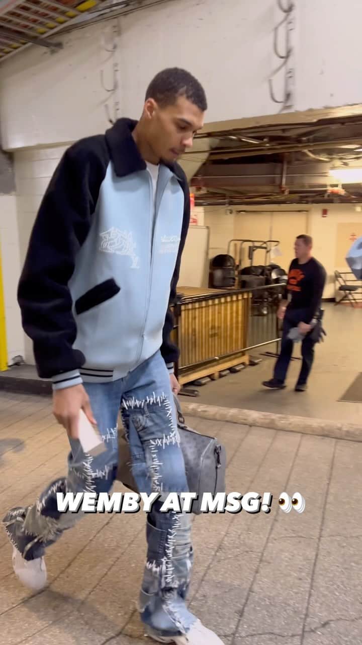 NBAのインスタグラム：「🗣️ @wemby’s Madison Square Garden debut is TONIGHT!   @spurs at Knicks • 7:30pm/et on ESPN」