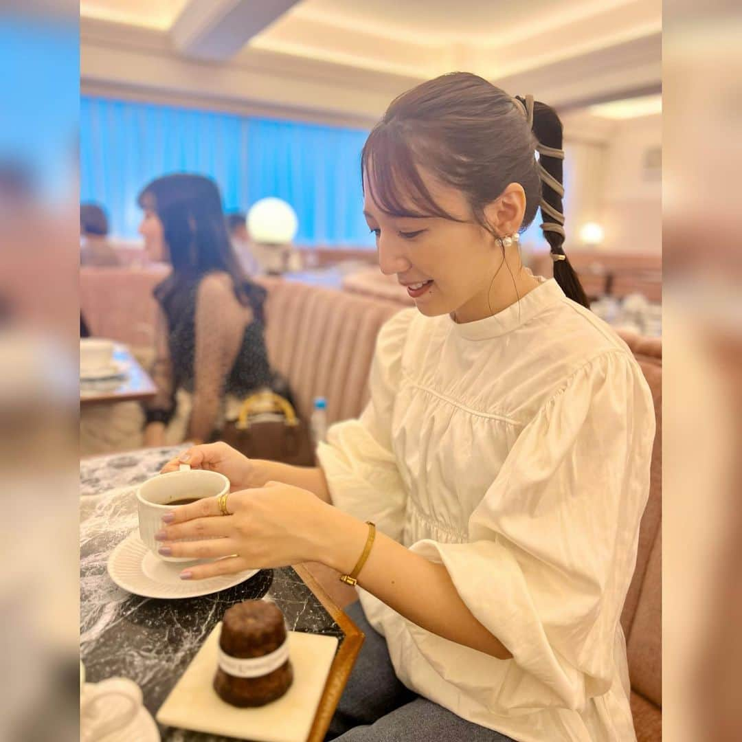 森遥香のインスタグラム：「. カフェさんぽ🍨 with 真野ちゃん( @ayumi_mano ) . . . . #森遥香#ootd . .」