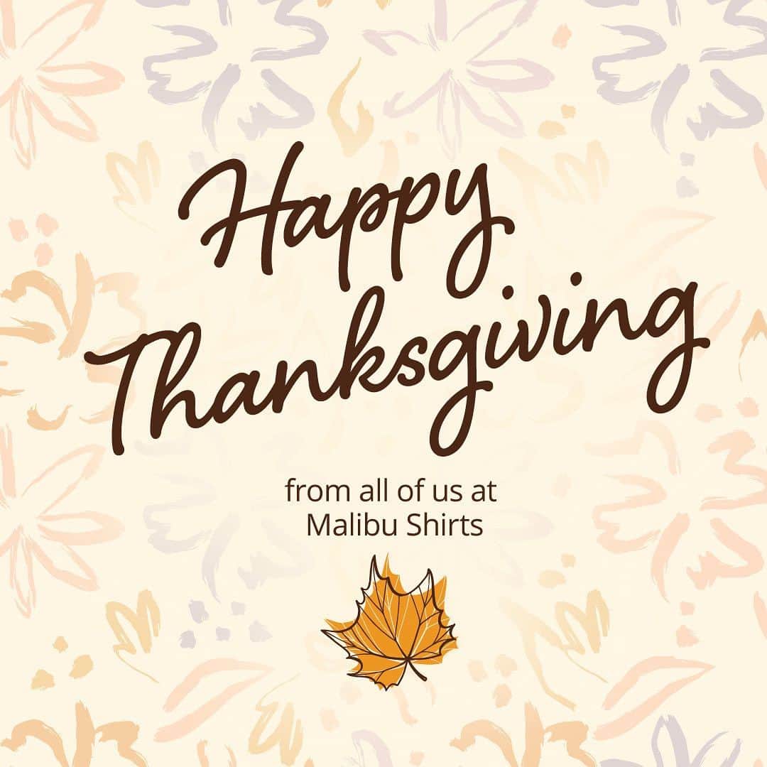 マリブシャツのインスタグラム：「🍂🍁🦃🙏」