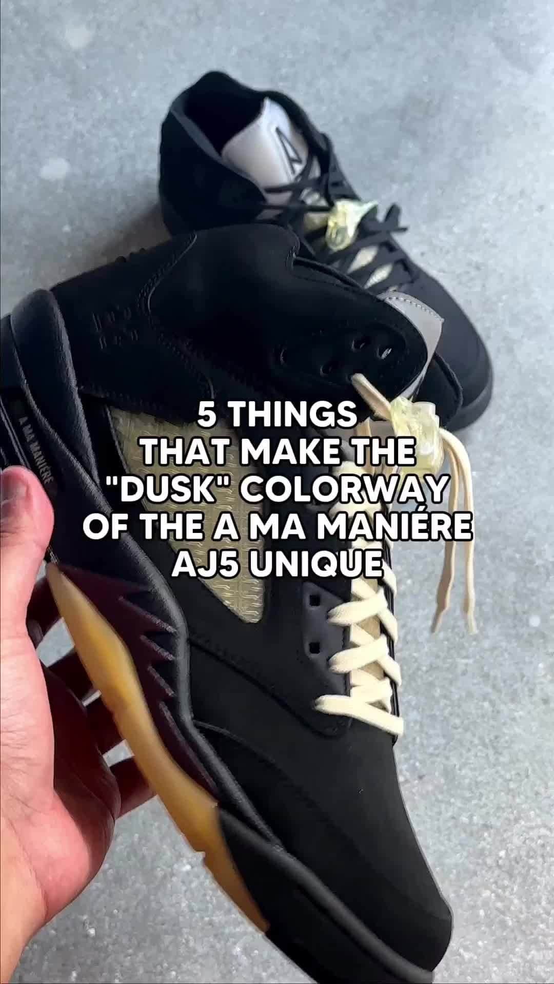 Sneaker News x Jordans Dailyのインスタグラム：「The details on the A Ma Maniére x Air Jordan 5 are definitely fire! ⁠Hit the link in bio for all details. ⁠ Video: @solesavy」