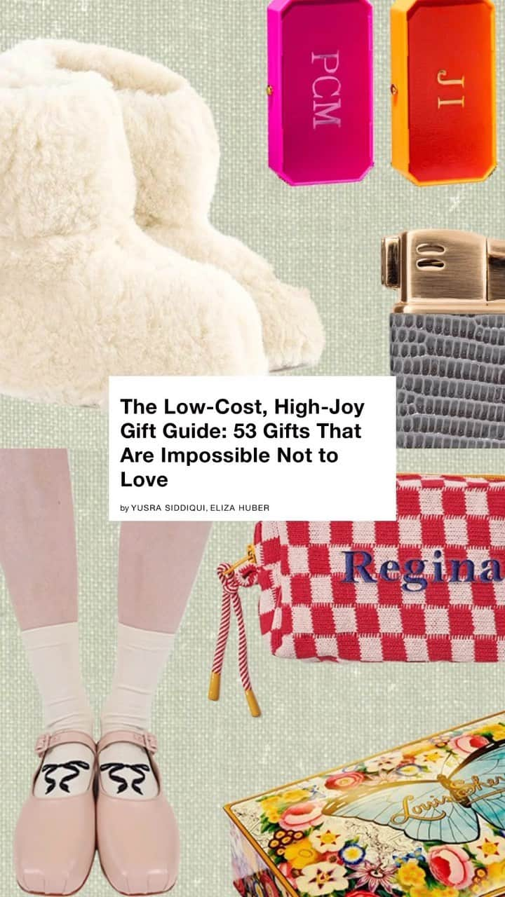 WHO WHAT WEARのインスタグラム：「A fabulous gift doesn’t have to cost a fortune. The proof? Enter our Low-Cost, High-Joy Gift Guide. The criteria is simple: it has to be affordable (the average price in this guide is $33) but unique enough to spark joy. From personalized pieces and little luxuries to the perfect find for the Francophile in your life, tap the link in our bio for 53 gift ideas that will please everyone on your list this year.」