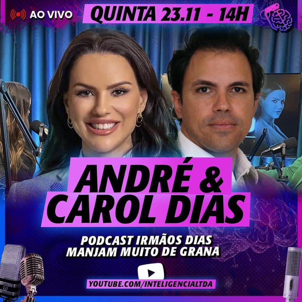 Carol Diasさんのインスタグラム写真 - (Carol DiasInstagram)「Confira o episódio completo da nossa participação no @inteligencialtda podcast, com @vilela . Link nos meus stories 😍」11月24日 3時15分 - caroldias