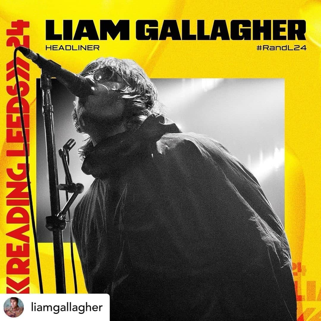 ポール・”ボーンヘッド”・アーサーズのインスタグラム：「Posted @withregram • @liamgallagher READING AND LEEDS 2024 @officialrandl」