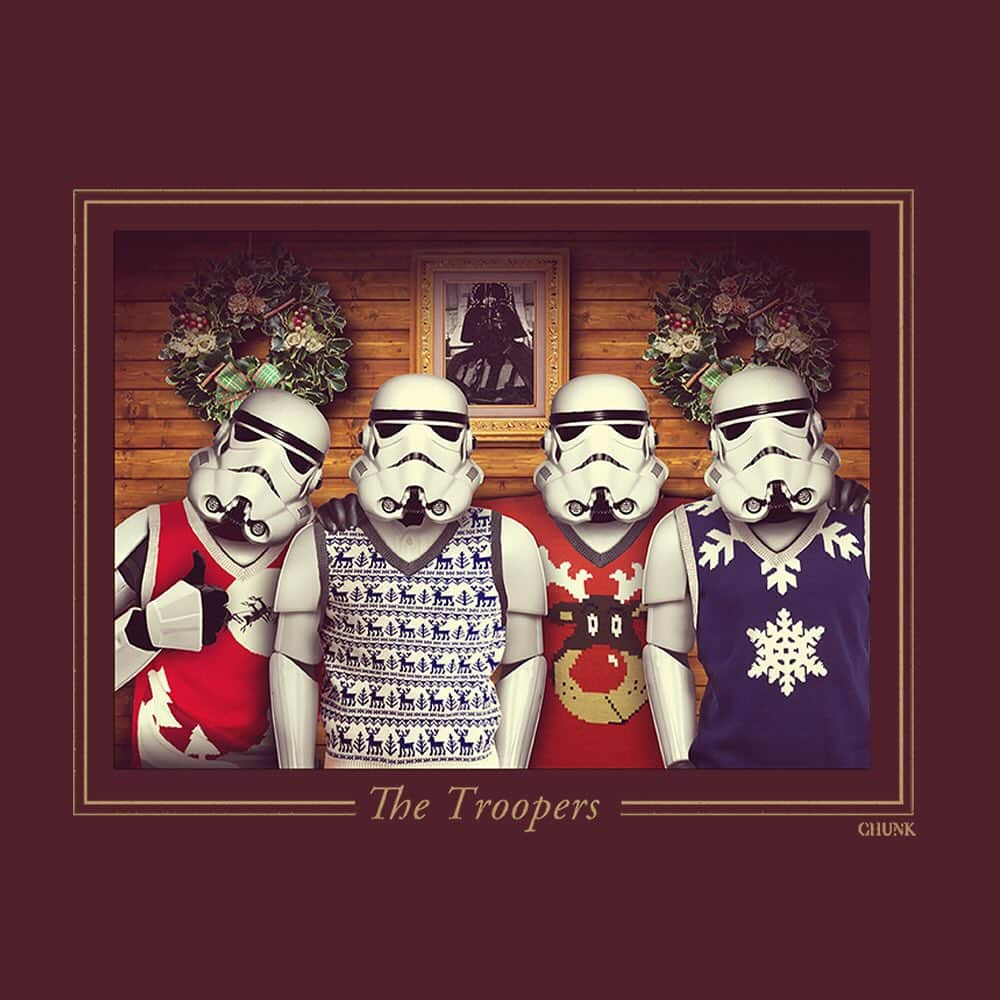 チャンククロージングさんのインスタグラム写真 - (チャンククロージングInstagram)「Christmas With The Troopers 🎄  Get ready for the holiday season with Chunk Clothing. Link in bio.  #chunkclothing #wearechunk #starwarsmerch #starwarsedit #starwarsstyle」11月24日 3時25分 - chunkclothing