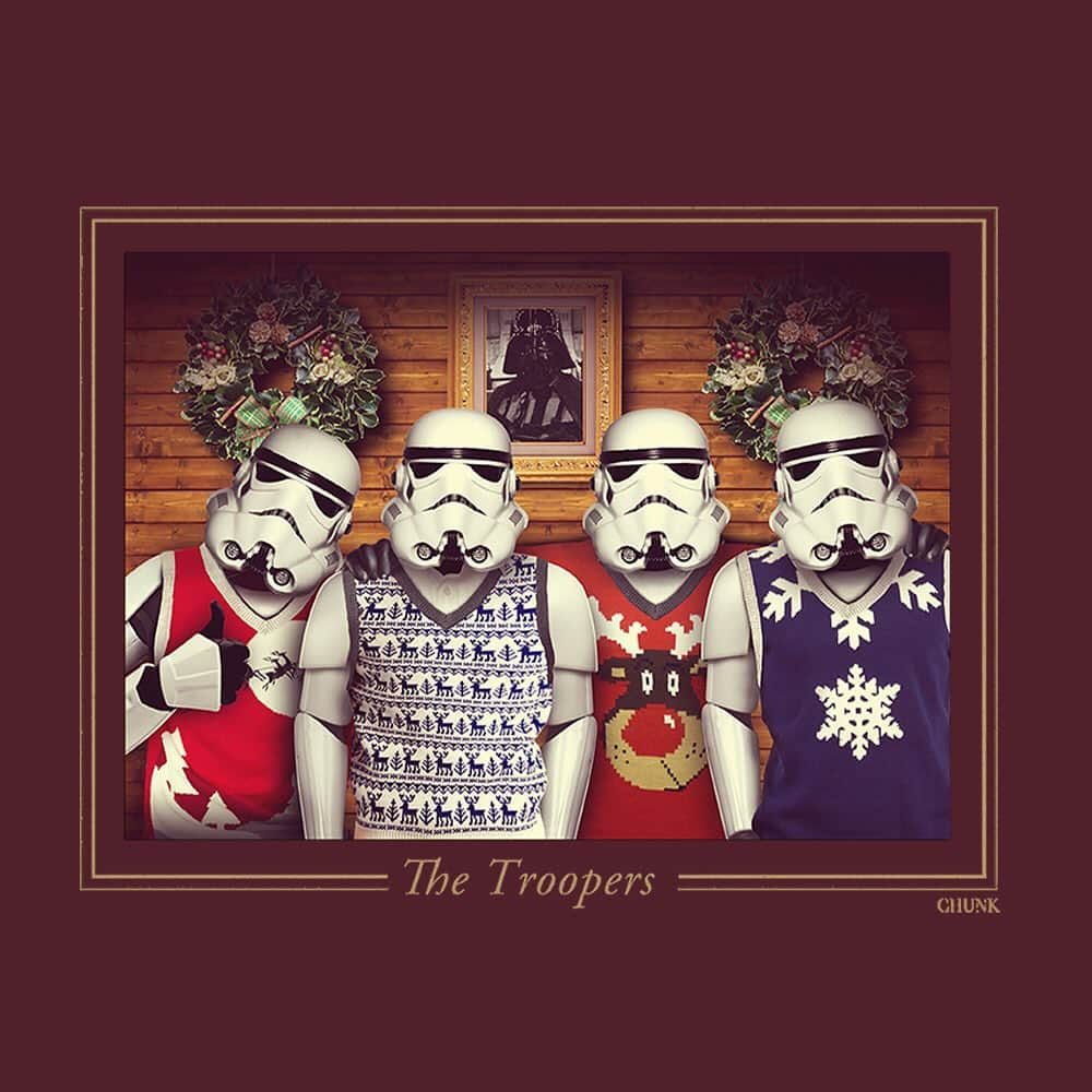 チャンククロージングのインスタグラム：「Christmas With The Troopers 🎄  Get ready for the holiday season with Chunk Clothing. Link in bio.  #chunkclothing #wearechunk #starwarsmerch #starwarsedit #starwarsstyle」