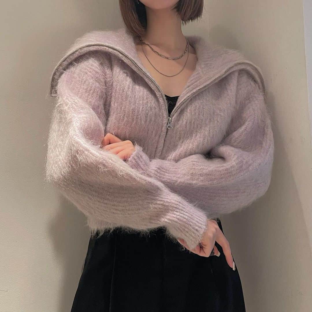 棚瀬響さんのインスタグラム写真 - (棚瀬響Instagram)「. . Shaggy Compact Cardigan 💜🩶💙」11月23日 20時30分 - 2ki___clmyprn