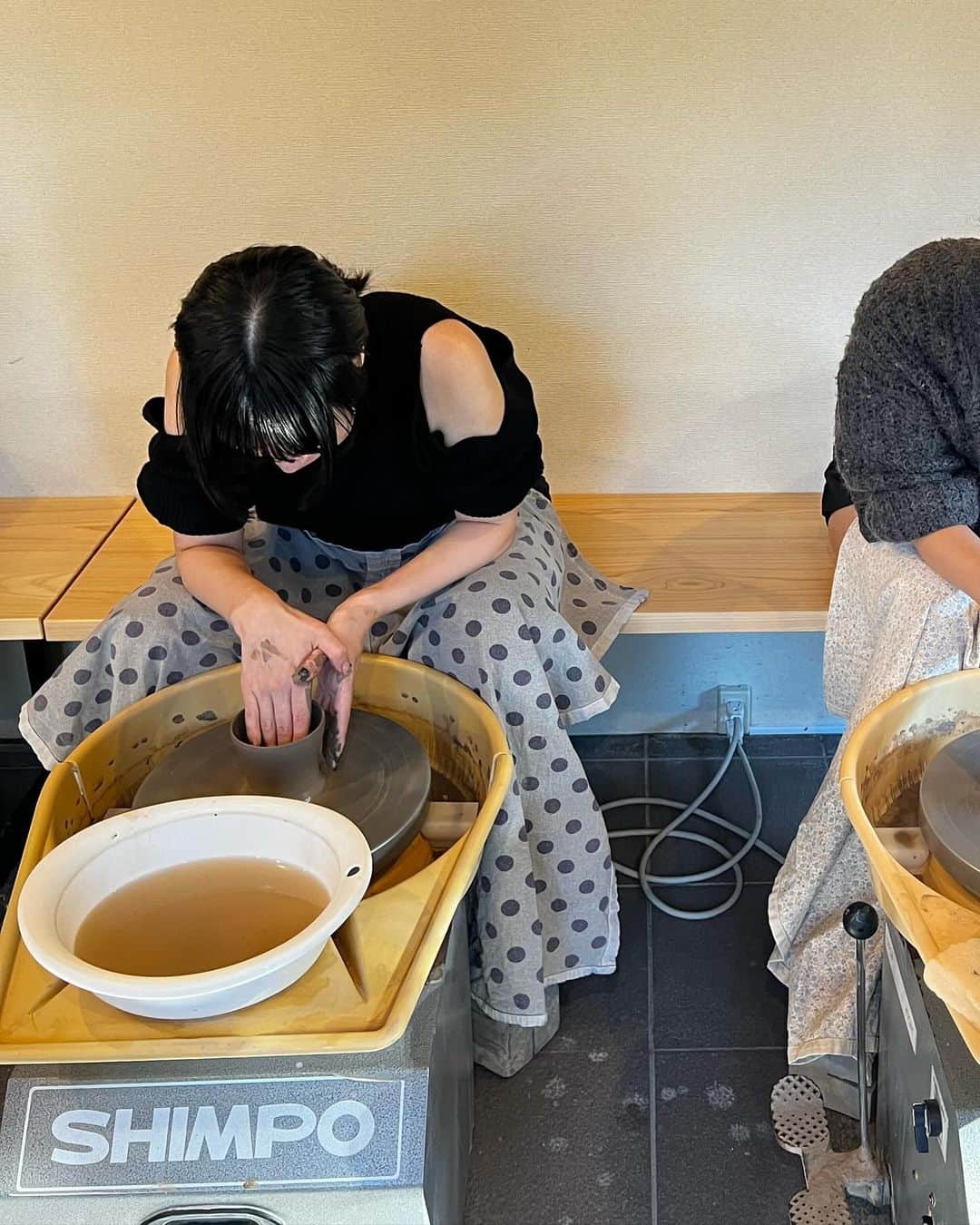 大枝瑞希さんのインスタグラム写真 - (大枝瑞希Instagram)「京都で初めての陶芸🥣 難しかったけど楽しかったな🥰 作った物届くの楽しみ〜♡」11月23日 20時23分 - __mzkxx__