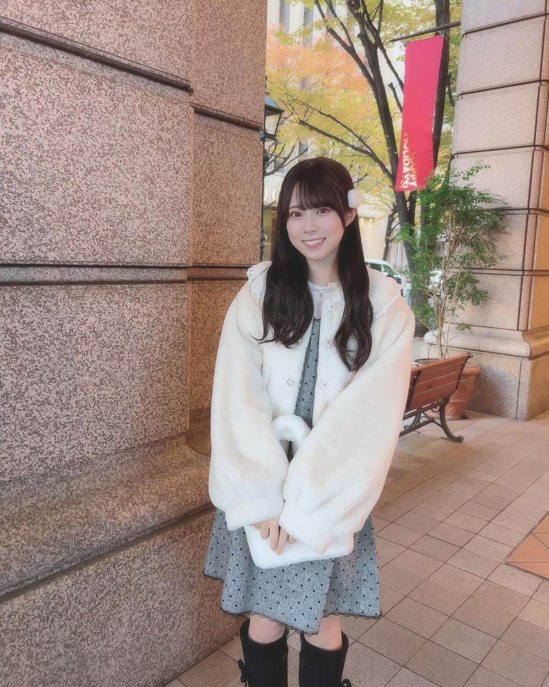 瀧本弥生のインスタグラム：「もこもこふわふわ大好き いたるところふわふわさせちゃう☁️☁️  #NMB48 #アイドル　#04 #05 #05년생  #idol  #ootd #神戸 #大丸神戸店 #フレンチガーリー」