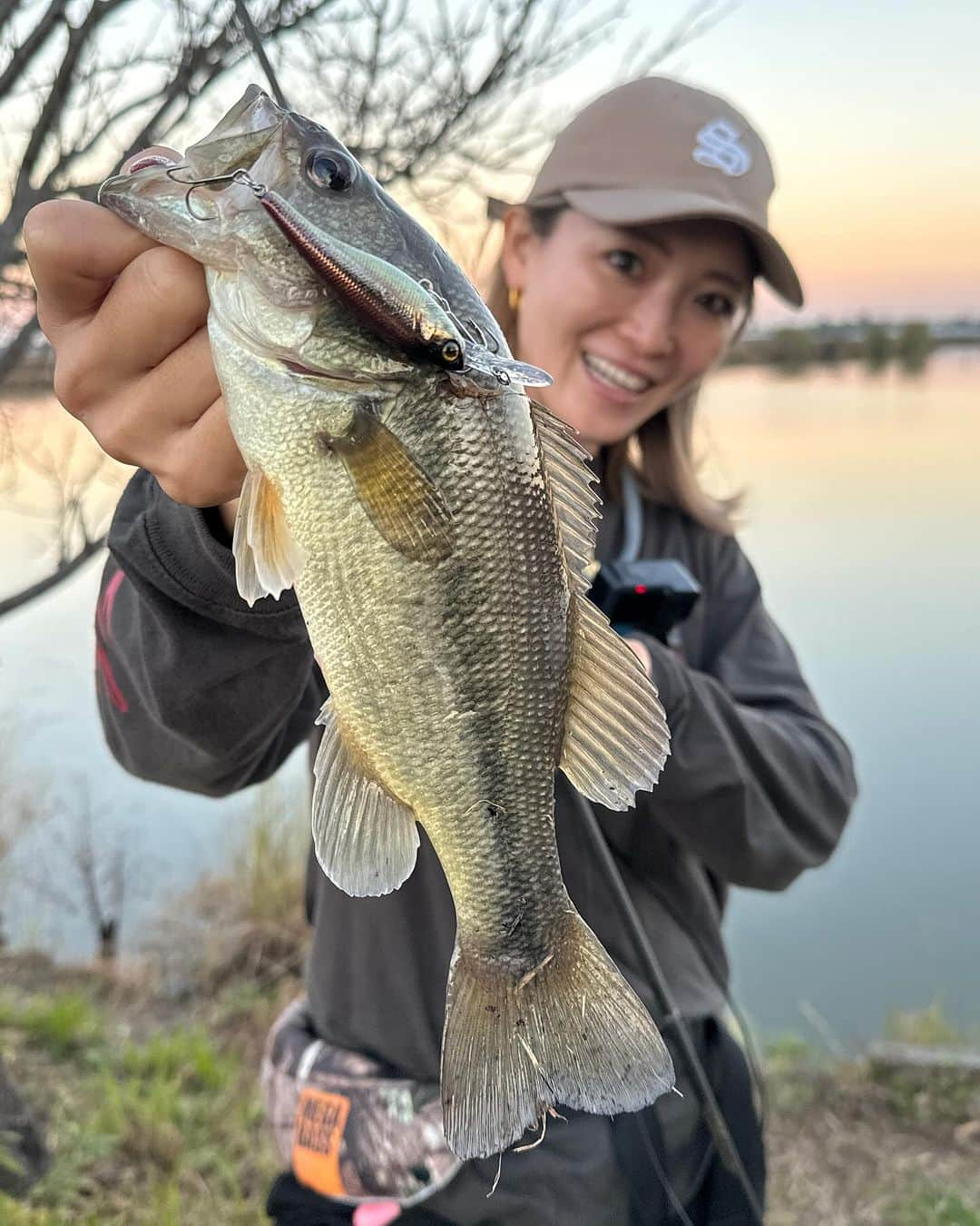 疋田星奈さんのインスタグラム写真 - (疋田星奈Instagram)「in大江川  メインはボトルシュリンプ🦐 のDS1.3g  リーダー20cmくらい フックはZAPPUのリジットフィネス#1 夕方はシャッドで🫶  今回はショア側の立木が活躍✨️ ギリッギリを丁寧にゆっくり攻めたら数はとれた🐟  おすずと1日釣りしたけど ホントにツッコミどころ満載すぎて 終日面白かった🤣 私たちにしては天気良すぎて 拍子抜け笑 また動画UPします💗  #大江川 #大江川バス釣り  #釣り #釣り女子 #バス釣り #megabass #zappu」11月23日 20時58分 - seina.91