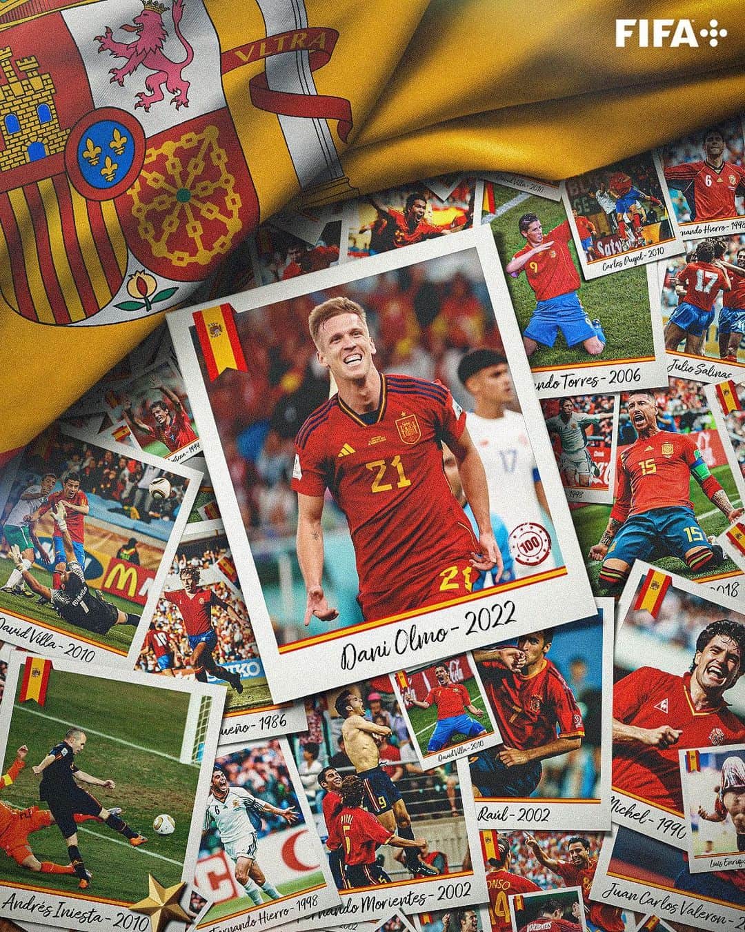 FIFAワールドカップさんのインスタグラム写真 - (FIFAワールドカップInstagram)「100 🆙  #OTD in 2022, Spain record their 100th #FIFAWorldCup goal! 👏」11月23日 21時09分 - fifaworldcup
