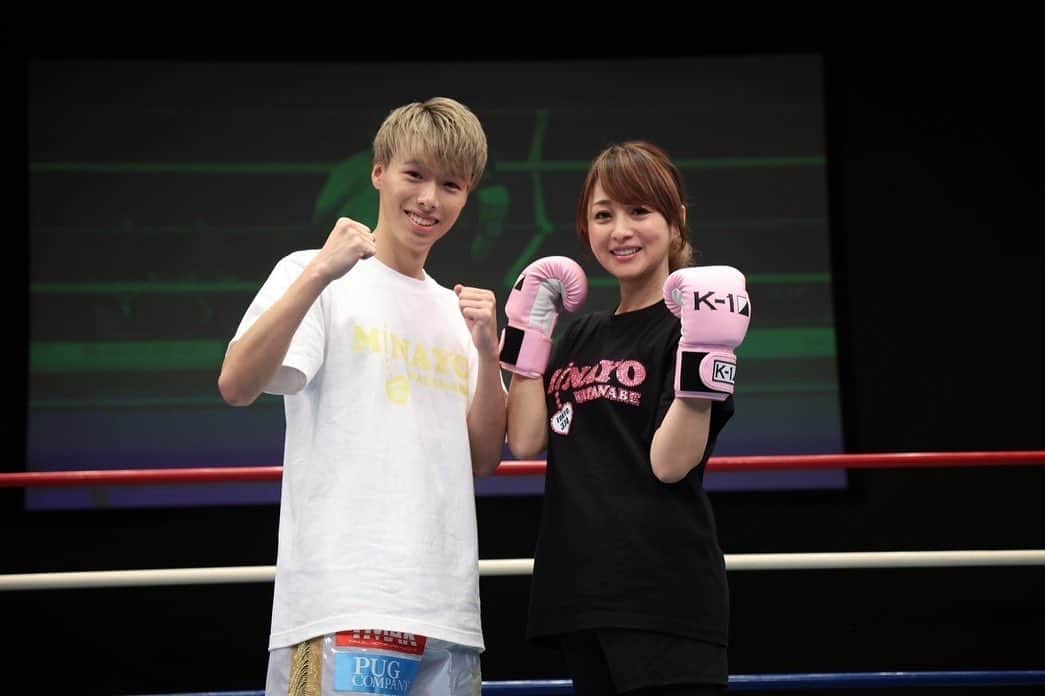 矢島名月のインスタグラム：「k-1マスターズ！ 親子でミット打ちしました！観てくれたみなさんありがとうございました！  #k1」