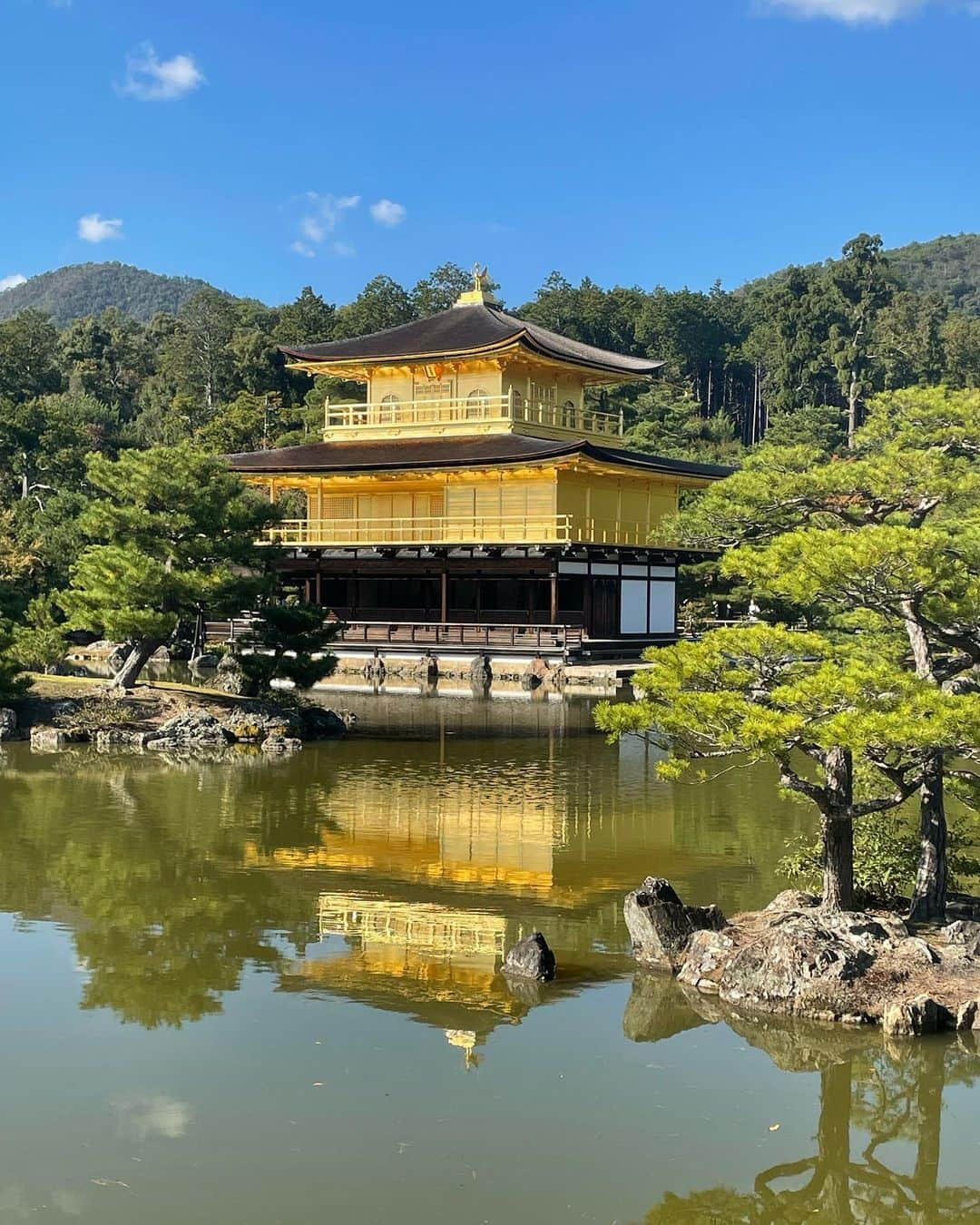 にゃんさんゴルフさんのインスタグラム写真 - (にゃんさんゴルフInstagram)「ひさびさに金閣寺〜！！！  池にうつってるのも美しい👏👏❤️ 先月だからまだ紅葉前！🍁  #金閣寺#世界遺産#京都旅行#kyoto」11月23日 21時29分 - miiiii0228