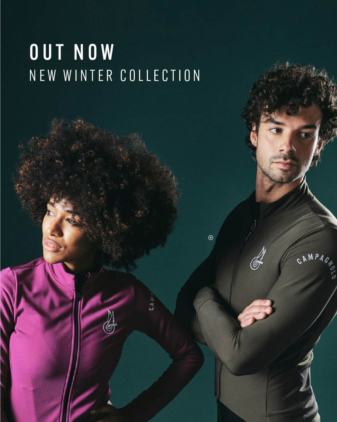 カンパニョーロのインスタグラム：「Introducing our 'Dream Bigger' Autumn/Winter Cycling Apparel Collection.  When the temperature drops, your dreams shouldn't. Now, you can stay warm, stay motivated and #DreamBigger in our newest winter collection.  Featuring six highly functional garments, including men’s and women’s jerseys, wind jackets, tights, base layers, neck warmers and gloves: all comfortable, elegant and contemporary to inspire riders in the colder seasons, and make every ride special.  Don't let the weather hold you back - let it be your motivation to push the limits.   Discover the full collection through the link in our bio ❄️  #DreamBigger #CampagnoloApparel #Campagnolo」