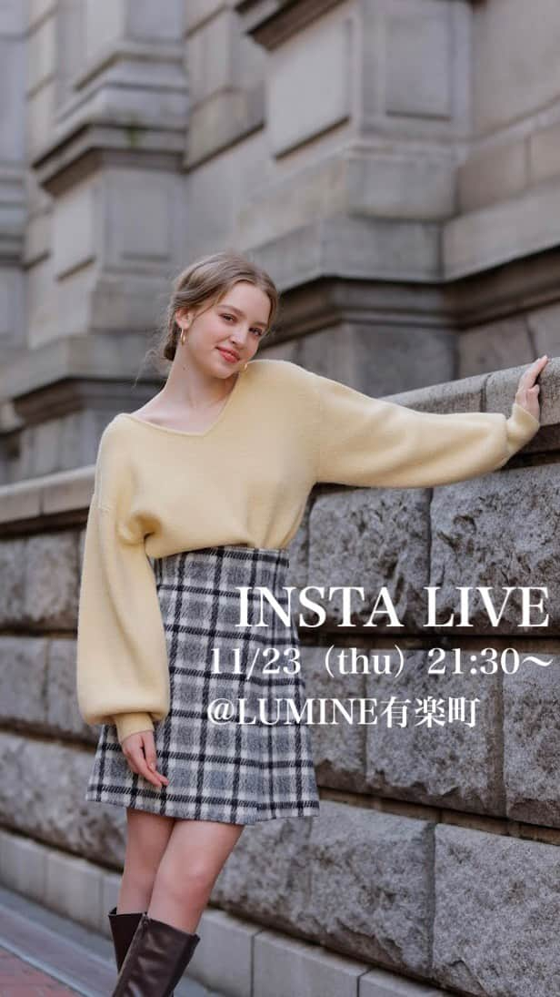 And Coutureのインスタグラム：「11/23 INSTA LIVE ルミネ有楽町」