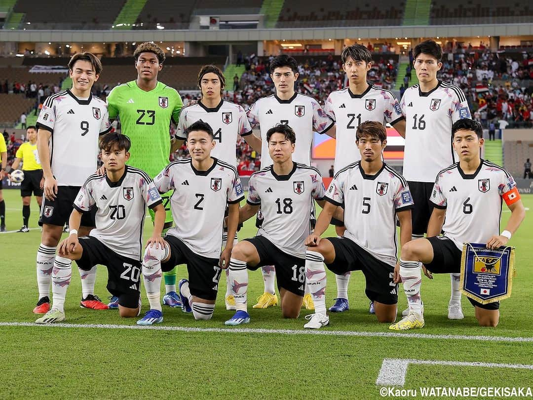 ゲキサカのインスタグラム：「森保J、W杯予選2試合連続5-0で2連勝！菅原&細谷がA代表初ゴール   🏆W杯アジア2次予選 🇯🇵日本 5-0 シリア🇸🇾  #日本代表 #daihyo #samuraiblue #🇯🇵 #japan #森保ジャパン #シリア #🇸🇾 #jfa #ワールドカップ #アジア2次予選 #AsianQualifiers #soccer #football #サッカー #フットボール #⚽️ #gekisaka #ゲキサカ ©Kaoru WATANABE/GEKISAKA」