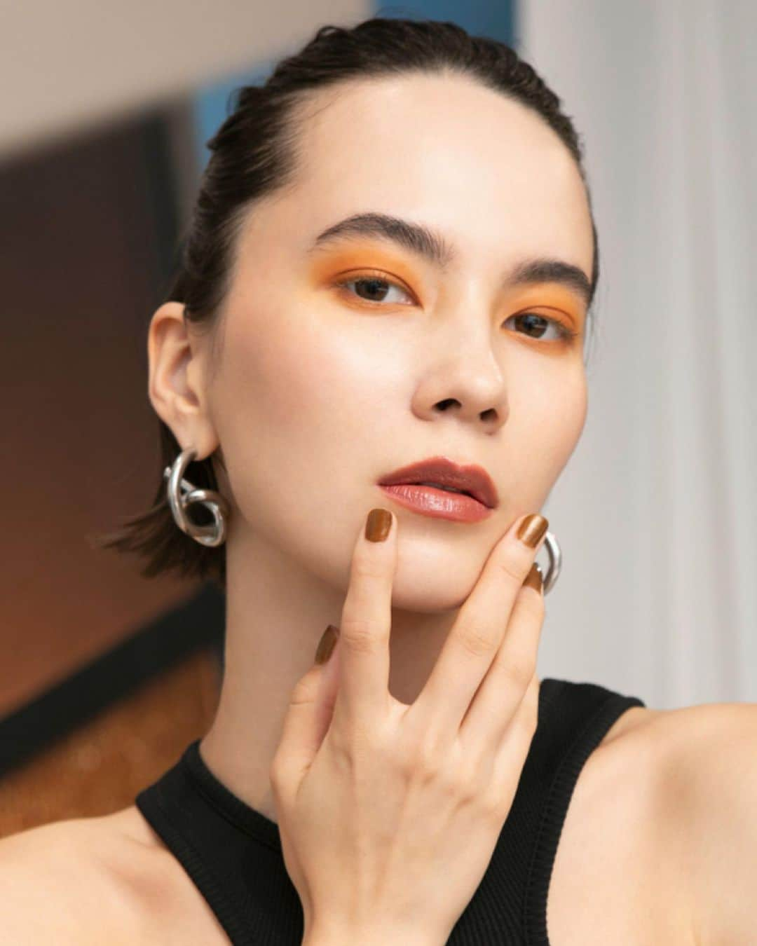 マリークレアさんのインスタグラム写真 - (マリークレアInstagram)「* Make-up demonstration model  @rmkofficial   久しぶりのメイクショーモデル🍊 Juicy eye makeup🧡 * #rmk」11月23日 23時02分 - marie1227claire