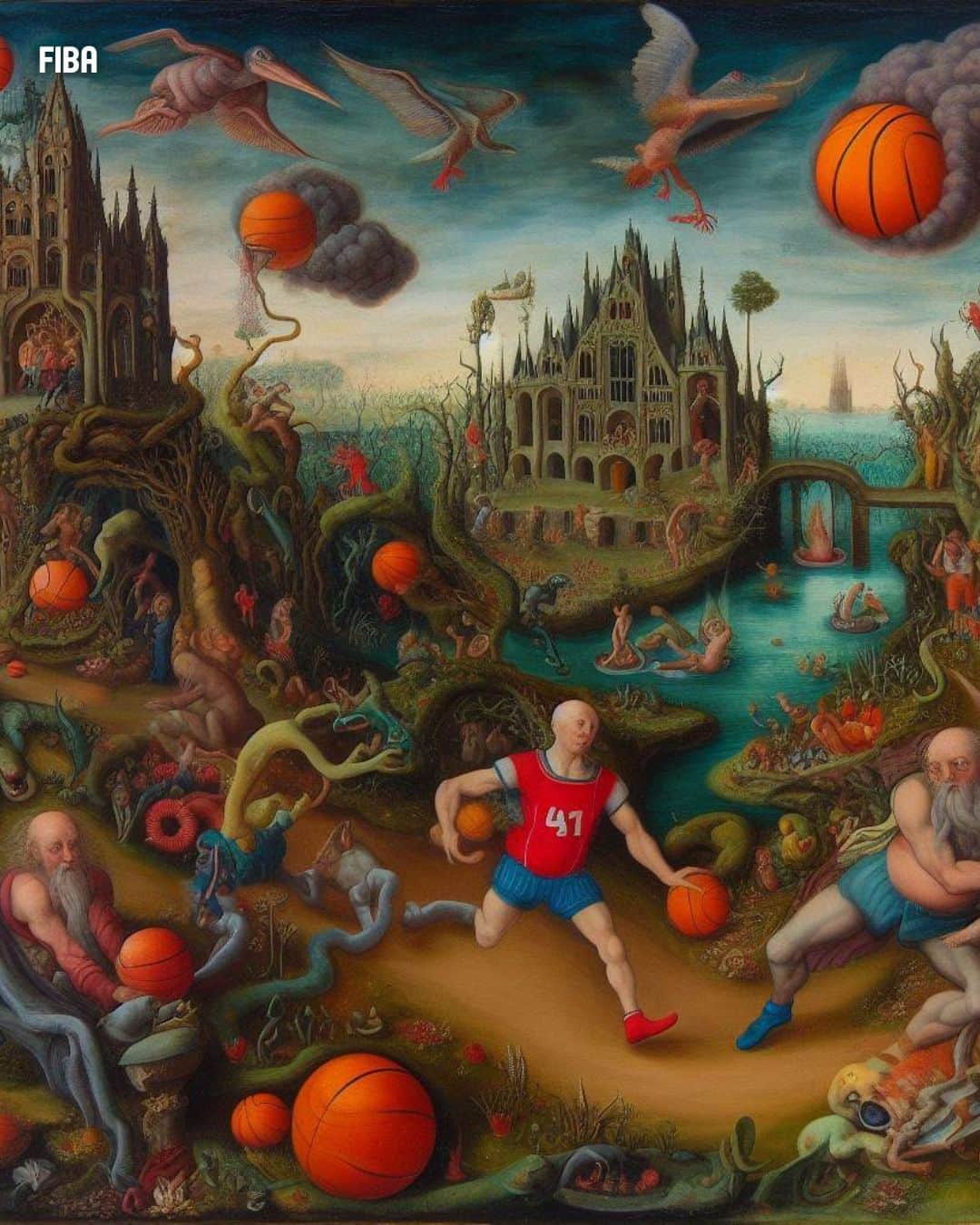 FIBAさんのインスタグラム写真 - (FIBAInstagram)「The most famous paintings of history in basketball theme 🏀 🎨」11月23日 23時10分 - fiba