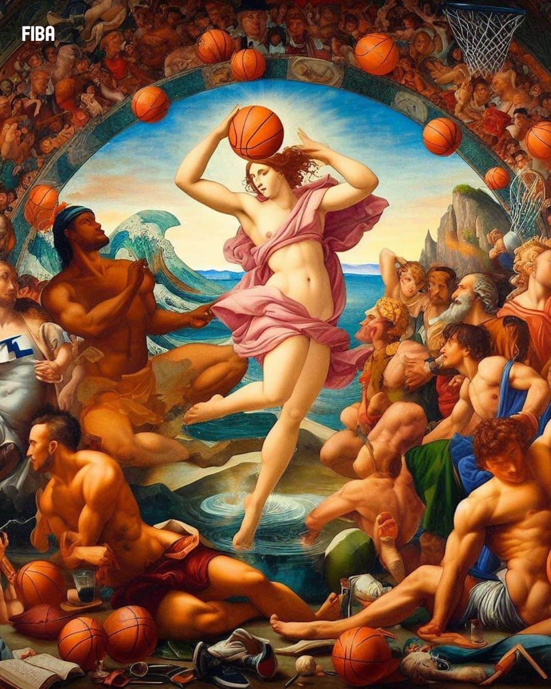 FIBAさんのインスタグラム写真 - (FIBAInstagram)「The most famous paintings of history in basketball theme 🏀 🎨」11月23日 23時10分 - fiba