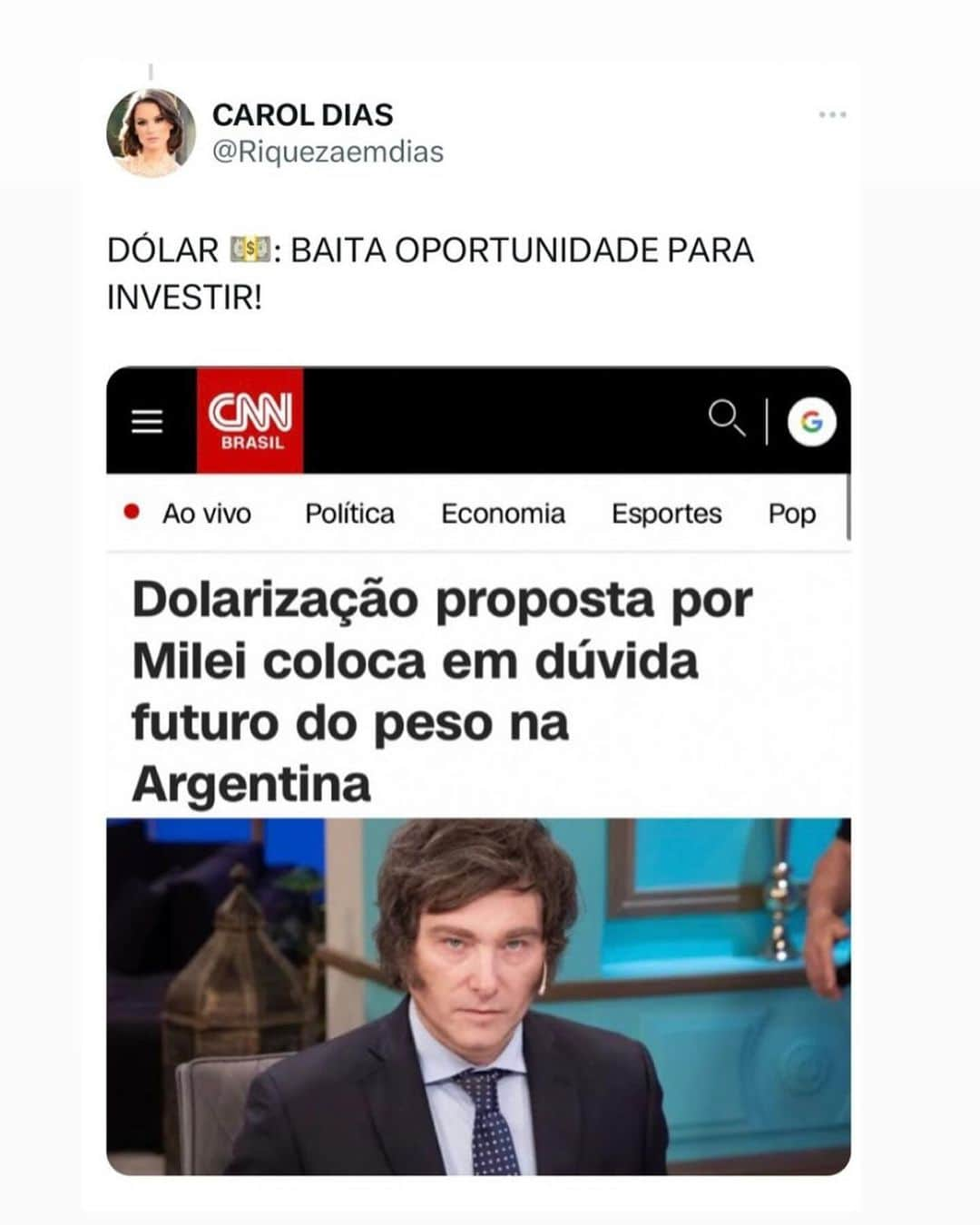 Carol Diasさんのインスタグラム写真 - (Carol DiasInstagram)「DÓLAR 💵 MAIS BARATO HOJE!  . Você pode ganhar até R$ 150 em descontos na compra de dólar. Mas a promoção está acabando! ✅  Campanha por tempo limitado ou até zerarem os cupons! ❌ . 🚨 COMENTE AGORA AQUI : EU QUERO | vou te mandar o link da promoção   Use o CUPOM: IRMAOSFRIDAY23 | ao fazer sua 1. Operação de câmbio em até 15 dias você ganha até R$ 0,15 por dólar de CASHBACK além de vários outros benefícios!」11月23日 23時55分 - caroldias