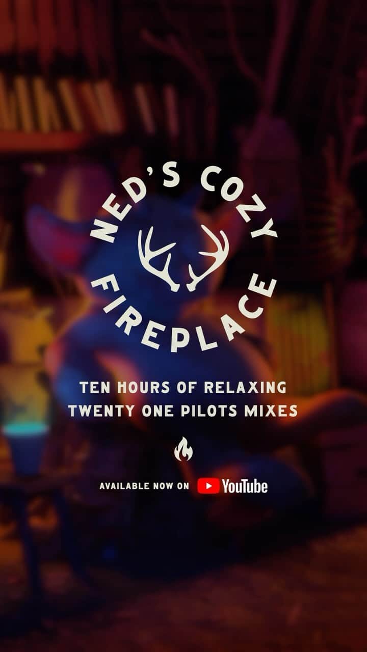 トゥエンティ・ワン・パイロッツのインスタグラム：「join Ned by the fireplace and enjoy a compilation of new mixes he has collected for your holidays.」