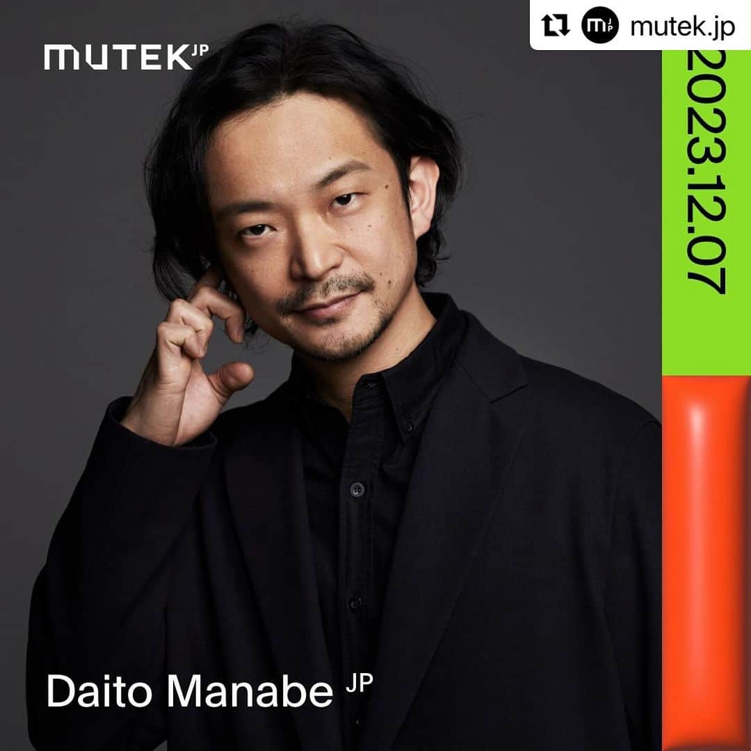 真鍋大度のインスタグラム：「バルセロナソナーで発表した作品やります  #Repost @mutek.jp with @use.repost ・・・ ◤Daito Manabe◢ アーティスト、プログラマ、DJ。2006年、Rhizomatiks設立。身近な現象や素材を異なる目線で捉え直し、組み合わせることで作品を制作。高解像度、高臨場感といったリッチな表現を目指すのでなく、注意深く観察することにより発見できる現象、身体、プログラミング、コンピュータそのものが持つ本質的な面白さや、アナログとデジタル、リアルとバーチャルの関係性、境界線に着目し、様々な領域で活動している。  ///  Artist, programmer, and DJ. Launched Rhizomatiks in 2006. Specially-appointed professor at Keio University SFC. Manabe’s works, which range into a variety of fields, takes a new approach to everyday materials and phenomena. However, his end goal is not simply rich, high-definition realism by recognizing and recombining these familiar elemental building blocks. Rather, his practice is informed by careful observation to discover and elucidate the essential potentialities inherent to the human body, data, programming, computers, and other phenomena, thus probing the interrelationships and boundaries delineating the analog and digital, real and virtual.  Tickets via link in bio.」