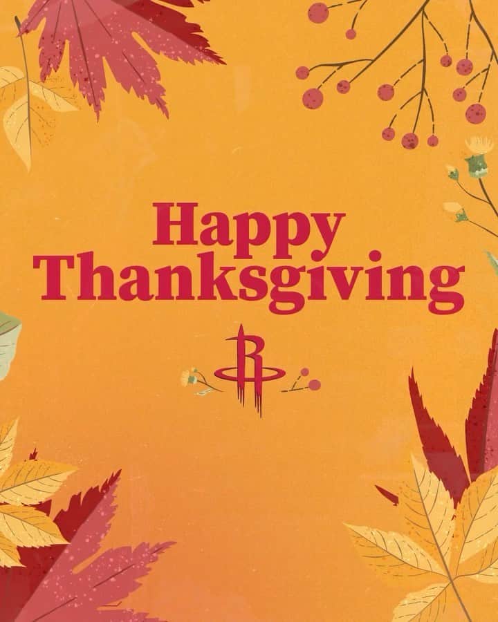 ヒューストン・ロケッツのインスタグラム：「From our family to yours, Happy Thanksgiving!  #RocketsGiveBack」