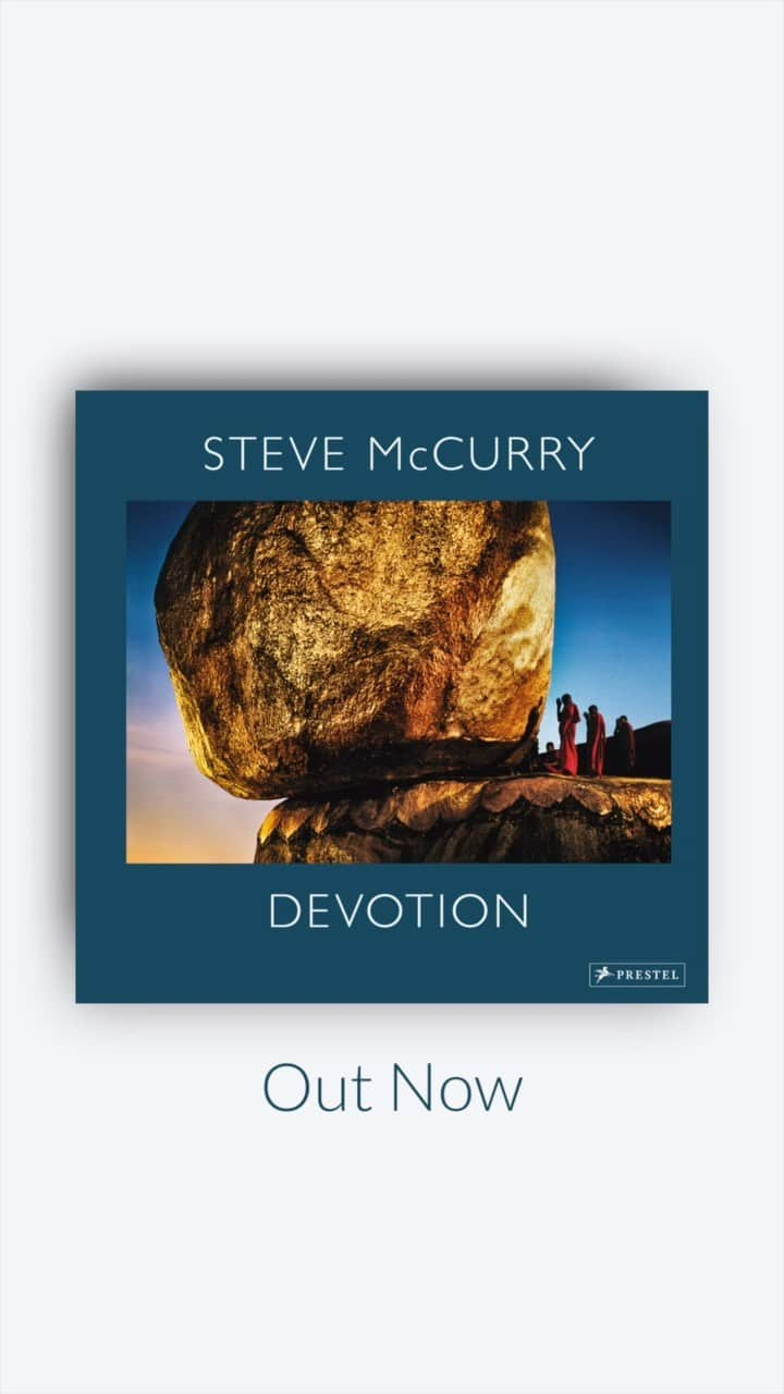 スティーブ・マカリーのインスタグラム：「Steve McCurry talks about his latest book Devotion by @prestel_publishing  This powerful collection of spiritually inflected images is gleaned from the entirety of his forty-year career traveling to every corner of the globe. Out now, Steve McCurry: Devotion by @prestel_publishing   Link in bio.  #stevemccurry #stevemccurryofficial #picoiyer #prestelpublishing #prestelbooks #prestel #photographybook #photographybooks」