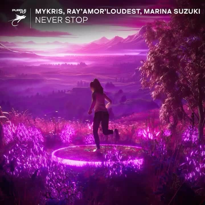 鈴木まりなのインスタグラム：「歌手デビュー曲『Never Stop』 2023.11.24リリース💜  小さい頃からの夢が叶いました🌈  海外レーベルとの契約、 デビューお披露目がULTRA JAPANの大舞台 まるでシンデレラストーリー🥹💐 頑張ってきてよかったと感無量です😭🙏  今までの想いを歌詞にしました❤️‍🔥 是非チェックしてね🔥  Never Stop / MYKRIS & Ray’amor’Loudest & MARINA SUZUKI 　 Label: @purpleflyhk  Release Date 24 November 2023 　 Producer: MYKRIS,Ray’amor’Loudest Singer: MARINA SUZUKI Lyrics: MARINA SUZUKI Composer: Ray’amor’Loudest,Emanuel Longo Recording Engineer: ROVER」