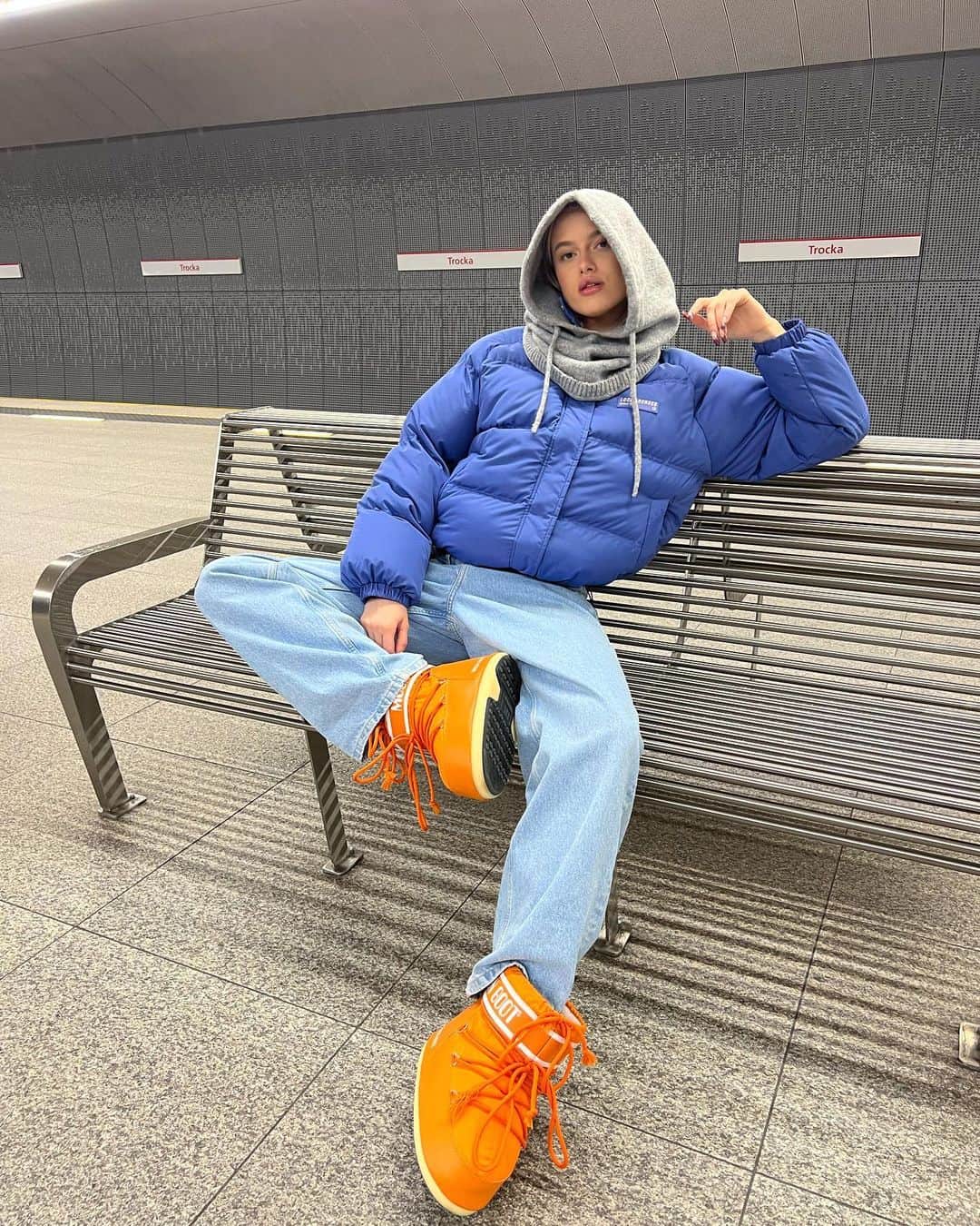 LOCAL HEROESさんのインスタグラム写真 - (LOCAL HEROESInstagram)「no face, no case it’s the street law 👤 / Dusty Blue Puffer Jacket」11月24日 0時42分 - localheroes