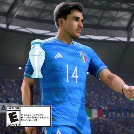 サッカーイタリア代表のインスタグラム：「L’Italia 🇮🇹 è nel club, e tu?  🎮 Gioca ora a #FC24 per ricevere a Dicembre un giocatore UEFA Euro 2024 http://x.ea.com/78828  🇮🇹 Italy is in the club, and you?  🎮 Play FC24 now to receive a UEFA Euro 2024 player in December http://x.ea.com/78828」