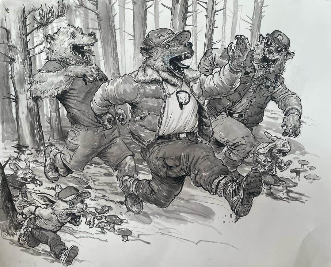 ペンフィールドさんのインスタグラム写真 - (ペンフィールドInstagram)「The bear necessities… This amazing artwork from @KarlKopinski depicts grizzly bears wearing iconic outerwear, as well as essential pieces from the Penfield collection. Wild at heart, just like us.  #PenfieldUSA #ForLifeInTheOpen」11月24日 1時04分 - penfieldusa