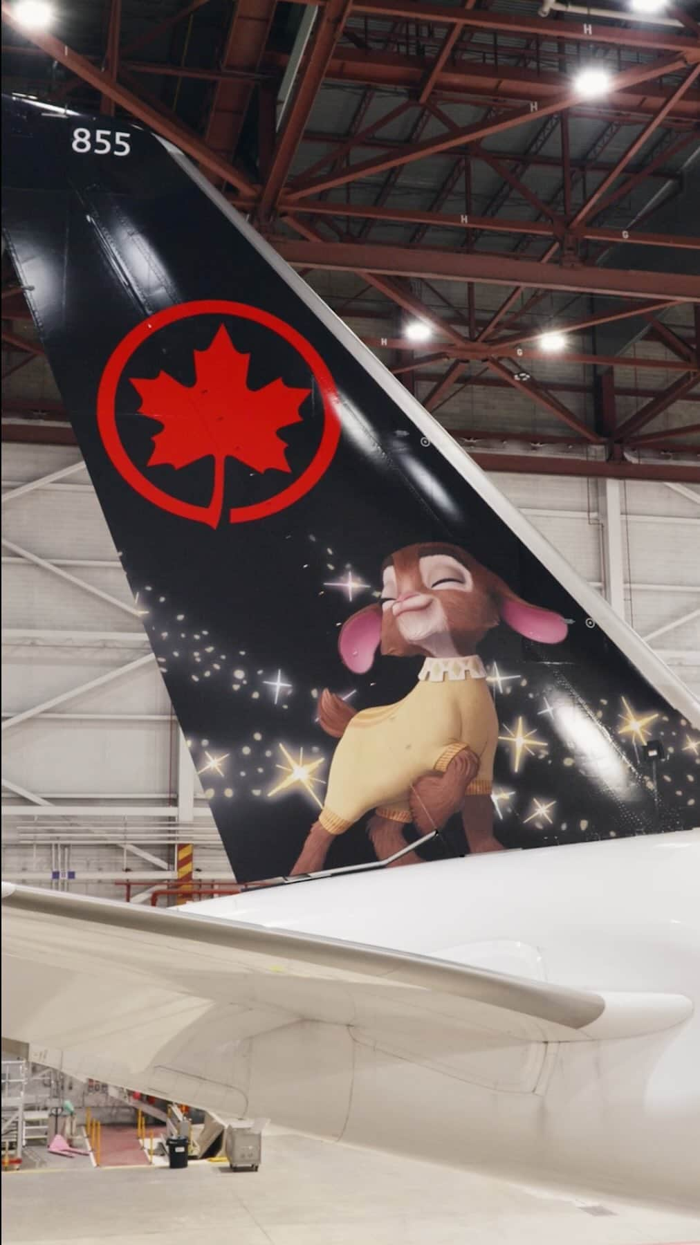 AIR CANADAのインスタグラム：「It’s a wish come true! Introducing our magical new livery, featuring the characters from Disney’s epic musical comedy “Wish”, now playing only in theatres! 💫    Watch this special-edition design come to life and remember: @Aeroplan Members have until November 30 to enter for a chance to win* a European vacation prize package in celebration of the movie! Enter via the link in our bio 👆     *No purchase necessary. Ends 11/30/23. Open only to CA residents who are age of majority and Aeroplan members. Void where prohibited. Approximate value of prize is $11,500 CAD. For full contest rules/details visit the link in our bio.」