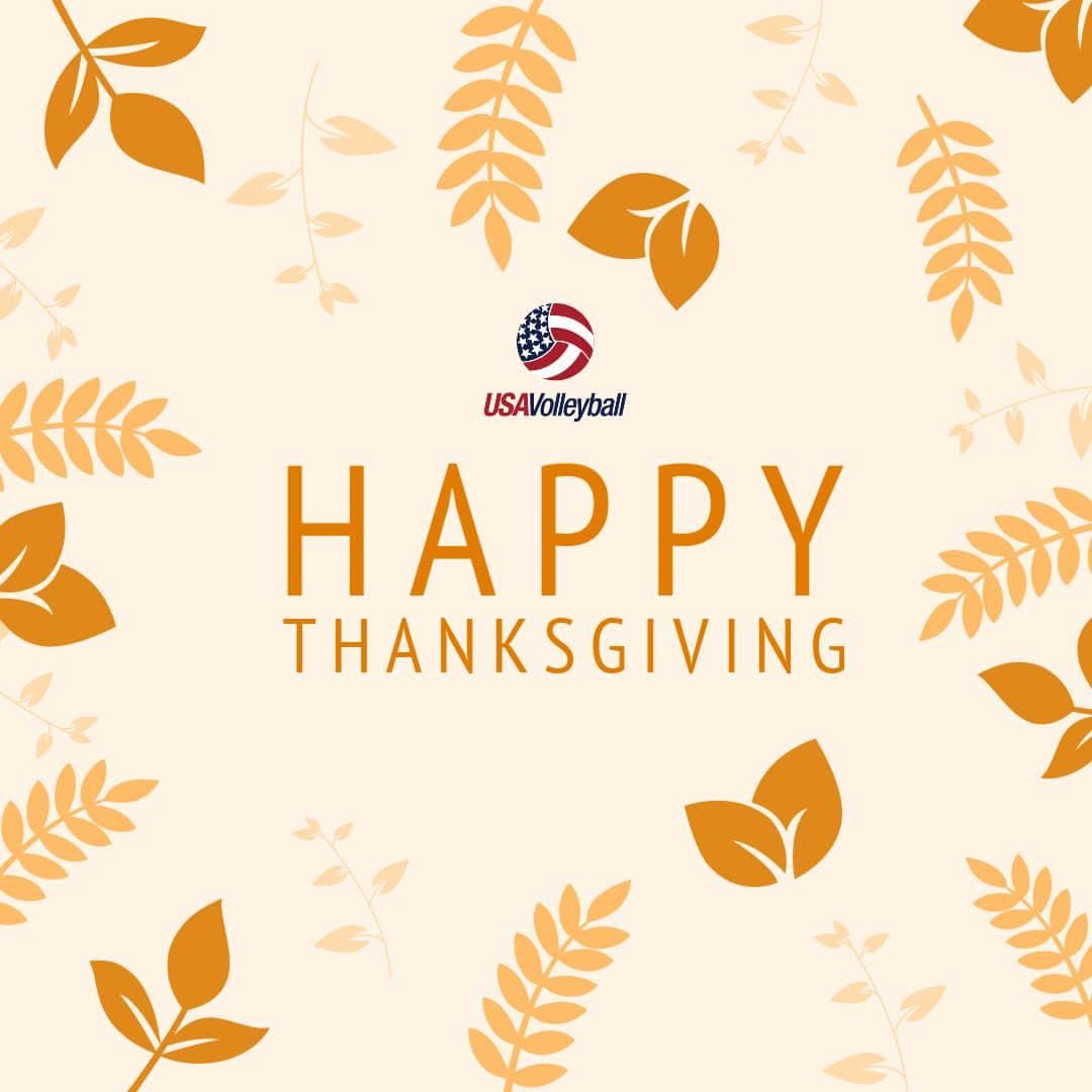 USA Volleyballのインスタグラム：「Thankful for our #USAVfamily! 💛  #HappyThanksgiving」