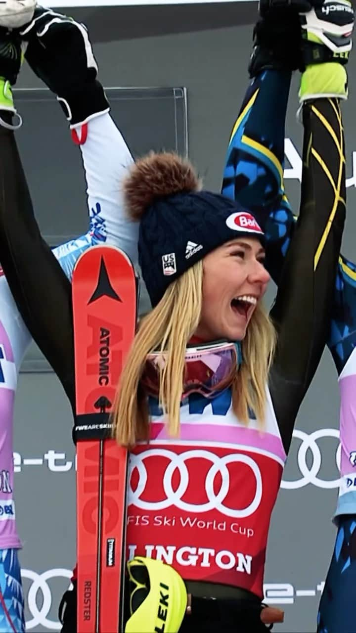 ミカエラ・シフリンのインスタグラム：「📣 Is the crowd ready to shout even louder? 🇺🇸  🎿 @mikaelashiffrin is gearing up for a standout weekend of races in front of her home crowd in @killingtonmtn , and many athletes will challenge her to win here!  🥁 Stay tuned!   #fisalpine #ski #wintersport」