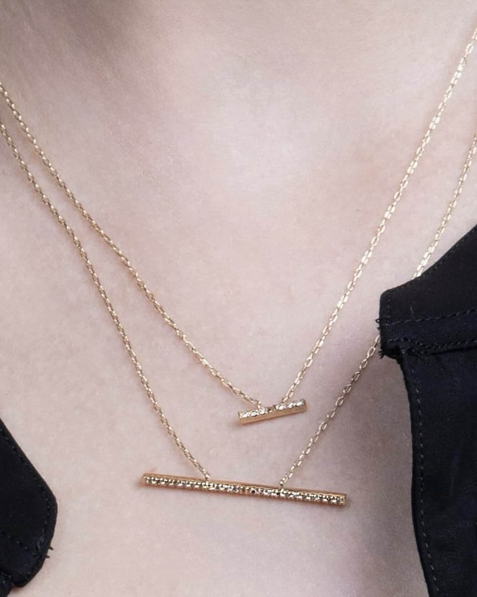 Hirotaka Jewelryのインスタグラム：「TRAPEZE DIAMOND NECKLACE #hirotakajewelry #diamond #necklace」