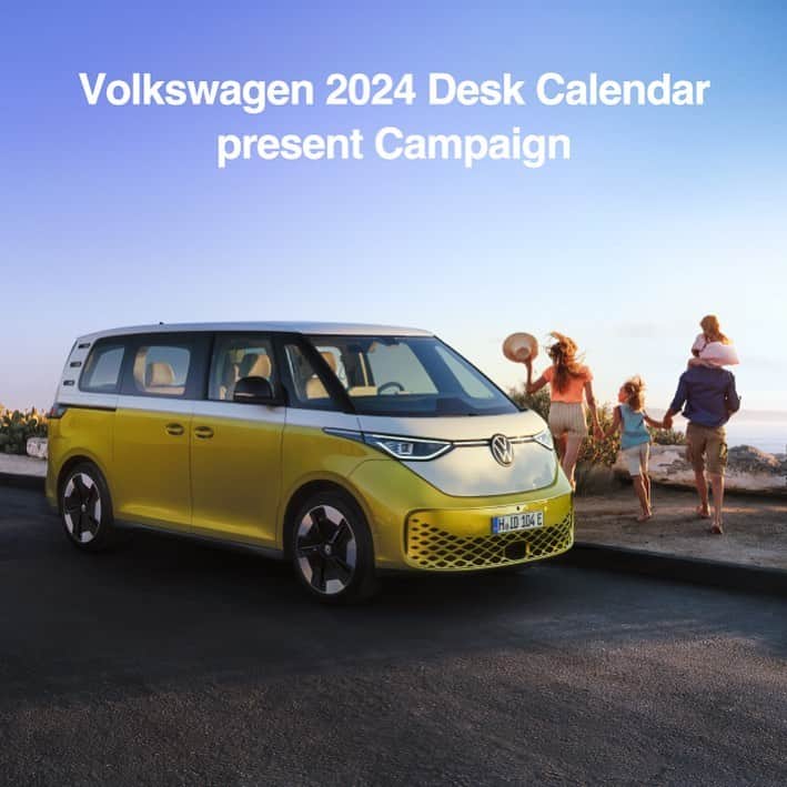 フォルクスワーゲンのインスタグラム：「＼2024年卓上カレンダー プレゼント キャンペーン🗓／​ 非売品の限定アイテムが【100名様】に当たる🎁​  フォルクスワーゲンと言えば、やっぱりビートルや ワーゲンバス？​ いえいえ、負けないくらい魅力的なクルマが続々 登場中！​  世界基準の頼れるハッチバック「Golf」や、​ あなたの世界を広げるプレミアム・コンパクトカー「Polo」。​ さらには“EVになったワーゲンバス” ID. Buzzも⚡️​ そんな12台のクルマたちが人々の日常に寄り添う風景で​ 眺めるたびに心躍る、お出かけ日和の毎日を。​ ……………………………………………​ ▼ご応募はプロフィール(@vw_japan)の​ 「キャンペーン」ハイライトから！​  ▼応募期間​ 2023年11月9日（木）～2023年12月11日（月）　​ ……………………………………………​  #フォルクスワーゲン​ #ワーゲン​ #IDBuzz​ #ワーゲンバス​ #ビートル​ #フォルクスワーゲンのある生活​ #2024カレンダー​ #VWカレンダー​ #旧車​ #コンセプトカー​ #Volkswagen​ #VW」