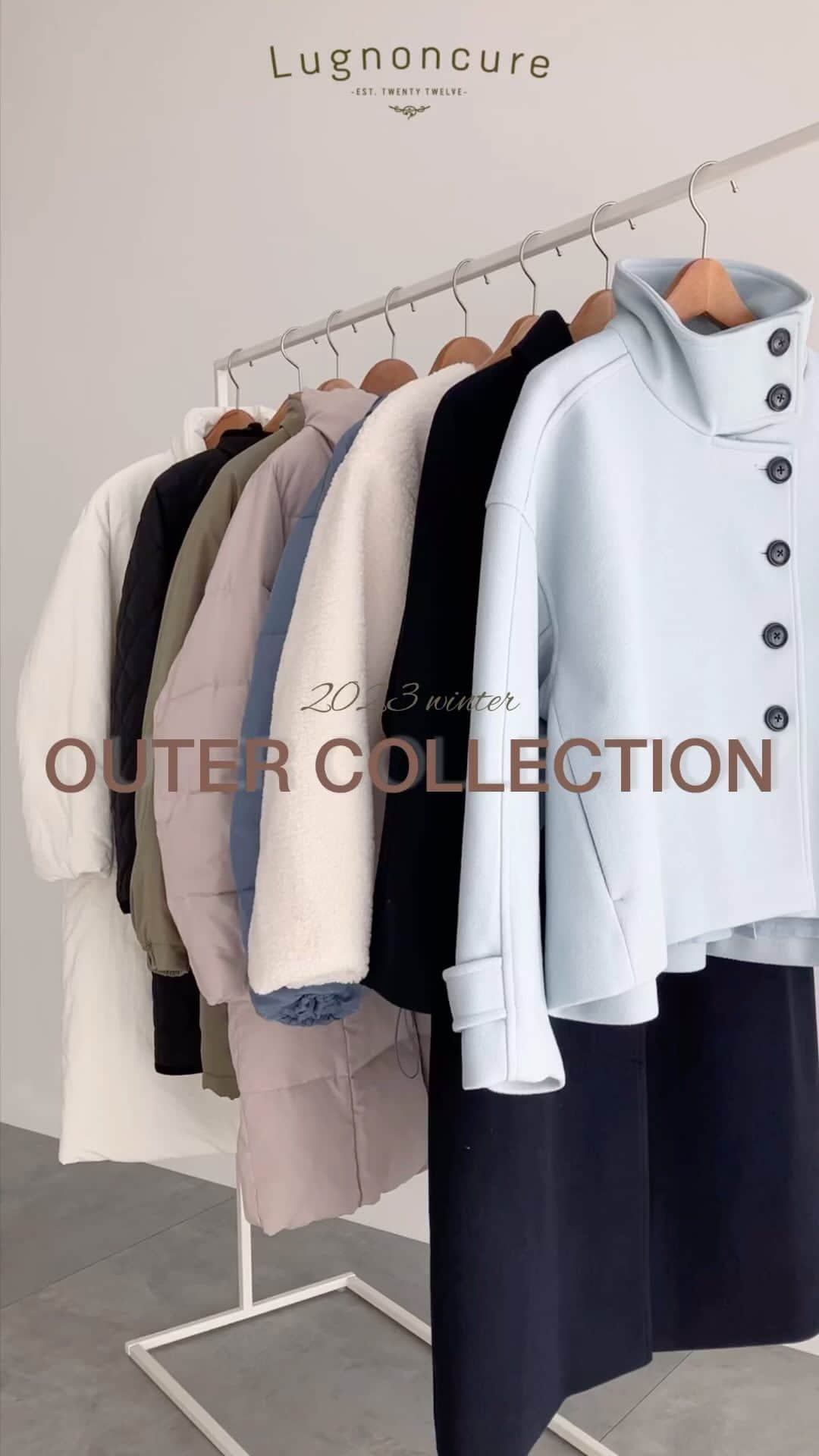 Lugnoncure（ルノンキュール）のインスタグラム：「【OUTER COLLECTION】 ⁡ 11月に入り肌寒い日が増え、そろそろ冬のアウターをチェックしはじめたいころ。 ⁡ Lugnoncureではさまざまな丈感や質感で、デイリーに使える定番ものからトレンド感をさりげなく取り入れられるものまで豊富にご用意しております。 ⁡ ぜひこの冬のお気に入りを見つけてみてください💡 ⁡ —————————————— ⁡ ・アシンメトリーショートコート ¥8,690(tax incl.) _No.1304815 ⁡ ・フェイクウールステンカラーコート ¥10,890(tax incl.) _No.1304814 ⁡ ・リバーシブルボアブルゾン ¥7,590(tax incl.) _No.1304825 ⁡ ・中綿ショートコート ¥9,790(tax incl.) _No.1304816 ⁡ ・中綿ロングコート ¥11,990(tax incl.) _No.1304817 ⁡ ・リバーシブル中綿コート ¥11,990(tax incl.) _No.1304818 ⁡ ・キルトロングコート ¥9,790(tax incl.) _No.1304820 ⁡ ・パディングスタンドカラーコート ¥10,890(tax incl.) _No.1304826 ⁡ —————————————— ⁡ ※タグのついていないアイテムもオンラインショップに順次入荷いたします。 ⁡ ※商品画像は、撮影環境やご利用のPC・スマートフォンのモニター環境などにより実物と色味に差異がある場合がございます。 ⁡ ⁡ #lugnoncure #ルノンキュール #オフコーデ #キレイめカジュアル #オフスタイル #休日コーデ #大人カジュアル #カジュアルコーデ #アウター #トレンド #2023aw #canshopig #fashion」