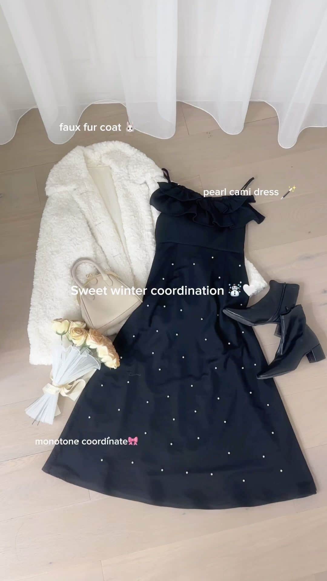 apres jour(アプレジュール) のインスタグラム：「【new arrival🎀】11/9(木) 21:00〜 ⁡ ◆フロントフリルとチュール×パールデザインが可愛いキャミワンピース♡ ⁡ ウエストからたっぷりと散りばめられたパールとチュールが今年らしい旬顔キャミワンピース♡  フロントは胸元フリルになっており、一気に華やかさがアップ♪  ウエスト切り替えはすっきりとしているので、 上半身にデザインがありながらも着痩せ効果があり、 メリハリのあるシルエットで着用いただけます！  程よくハリ感のある生地でフレアシルエットを綺麗に保ちます。  インナーやアウター、どのアイテムとも相性が良く、 シーズン問わずお楽しみいただける着回し力抜群のアイテムです！  ⁡ #チュール×パールキャミワンピース 商品番号🔎988319 サイズ…F/XL ¥4,595(taxin) ⁡ ⁡ こちらの画像はインスタ用に加工しておりますので、カラーの雰囲気が実際の商品と異なる場合がございます。 商品ページにてカラーのご確認をお願い致します。 ⁡ #ZOZOでしか買えない #アプレジュール #アプレ部」