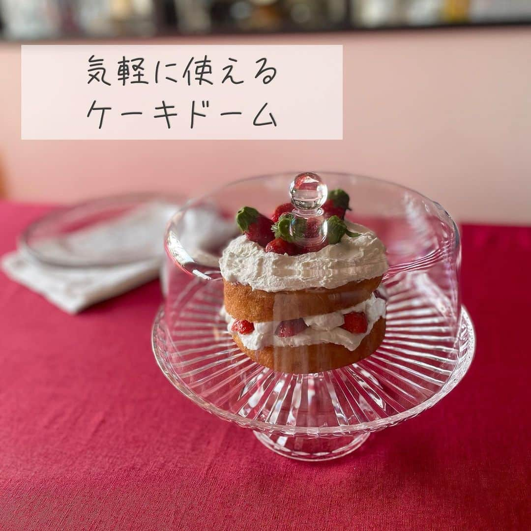 212 KITCHEN STOREのインスタグラム：「【こんなのが欲しかった🤩】 『uca ケーキスタンド＆ドーム 』 ━━━━━━━━━━━━━━━━━━━━ ケーキドームって、素敵だけど割れなどが気になって。。。という方に、オススメなのがこのケーキスタンド＆ドームセットです。  透明感のある綺麗な見た目はガラスのようですが、実は樹脂製。 だから、とっても軽くて割れにくいから、とっても使いやすいんです。 お子様にも安心です。  気軽に使えて素敵！なんて最高です！  クリスマスのテーブルにもオススメですよ。  　 ※在庫が流動的なため、欠品の場合がございます。 ※一部、お取り扱いのない店舗がございます。  ▼ストアリンクはプロフィールから! @212_kitchen_store ━━━━━━━━━━━━━━━━━━━ #212kitchenstore#212キッチンストア#212kitchen#212キッチン#ケーキスタンド#ドーム#軽い#クリスマス#パーティー#おもてなし#テーブルコーディネート」