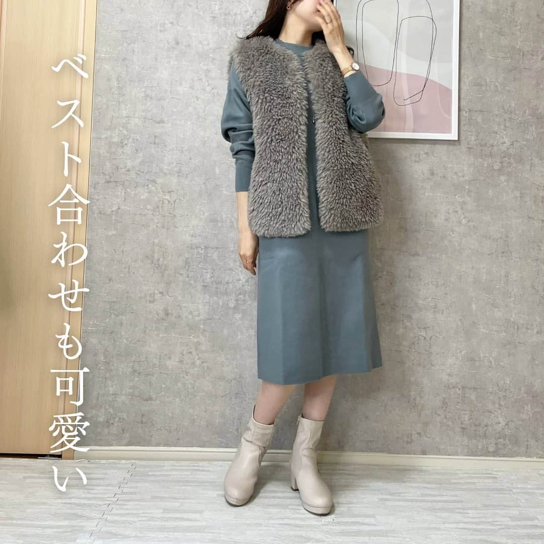 ときみつたかこさんのインスタグラム写真 - (ときみつたかこInstagram)「着心地抜群なUNIQLOのニットワンピ👗  🏷️ #スフレヤーンワンピース green S size  カジュアルにもキレイめにも着られるニットワンピ。 なめらかで肌触りのいいニットなので着心地◎  くすみグリーンも大人っぽくて🫶  ーーーーーーーーーー Takako : 159cm / #骨格ウェーブ / #ブルベ夏 他の投稿を見る→【@takako_tokimitsu】 ーーーーーーーーーー  #ユニクロのニット　#uniqlo2023FW #uniqlo  #uniqlo購入品 #ユニクロ　#ユニクロ購入品 #ニットワンピース」11月9日 18時55分 - takako_tokimitsu