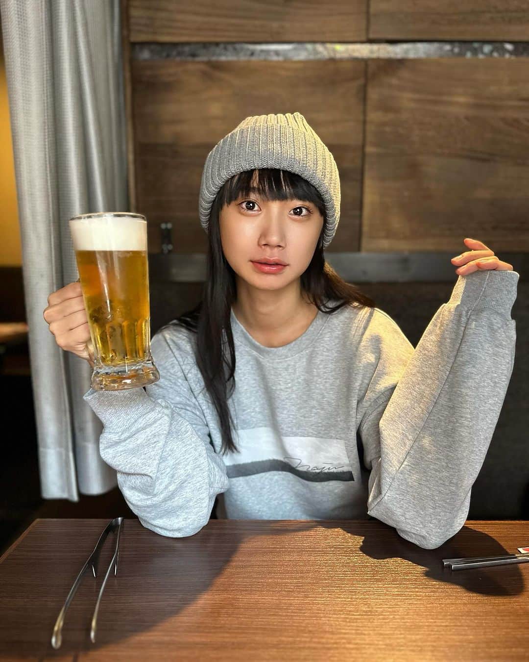 相沢菜々子のインスタグラム：「最近 #najin ばっかりきている  #ビール #相沢菜々子」
